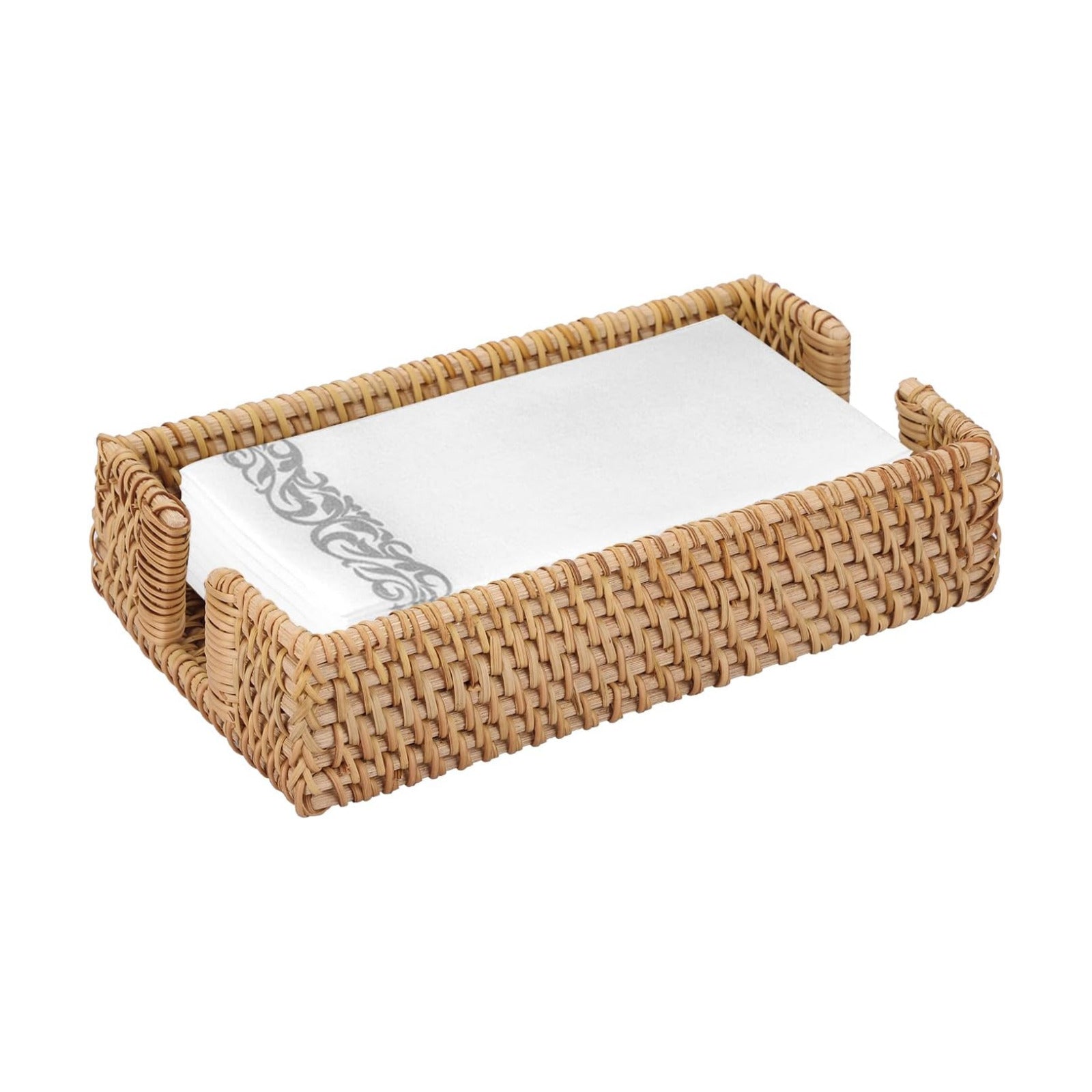 Rattan Napkin Holder / Wicker Bathroom Napkin Holders Tray Decorative Guest Towel