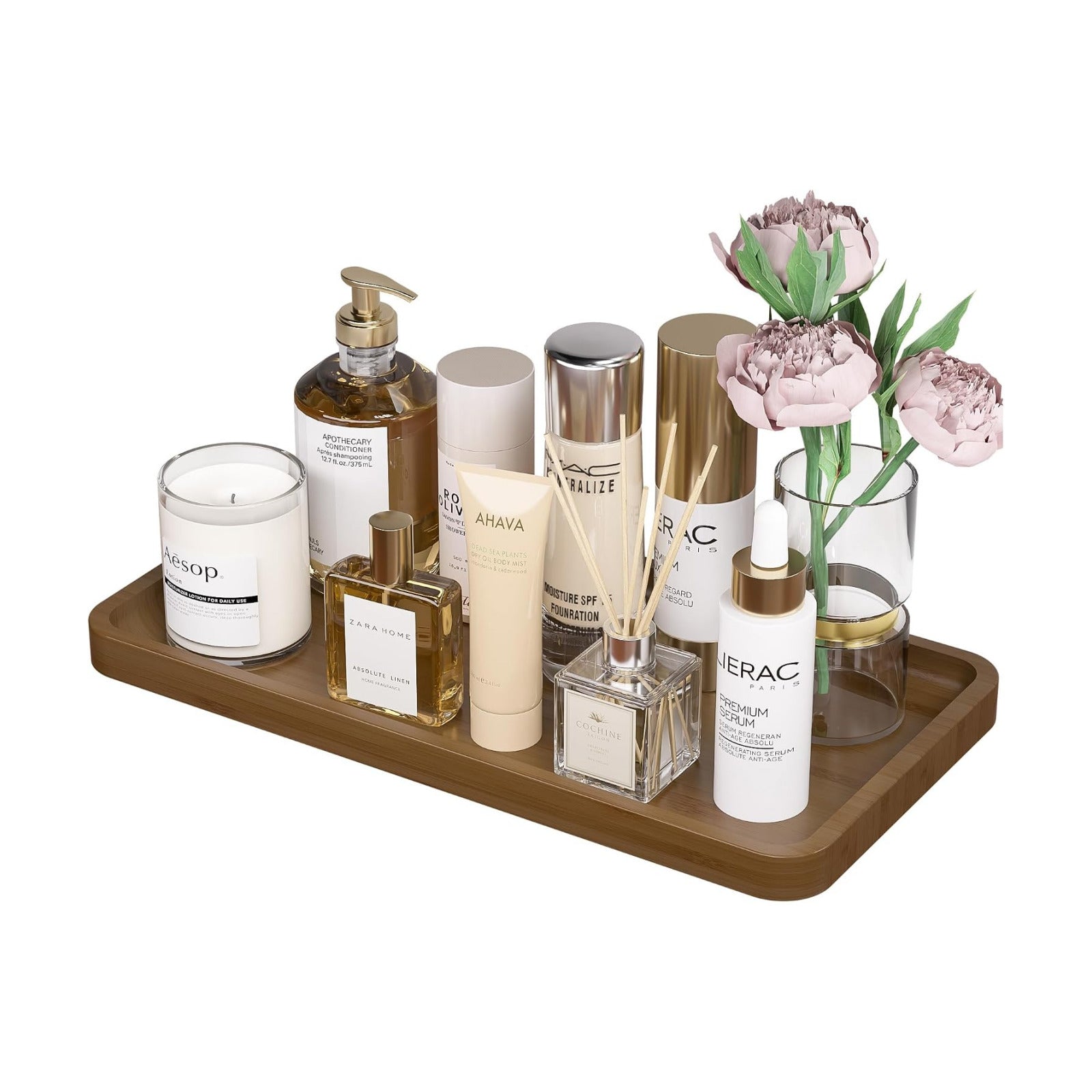 Candle / Bamboo Kitchen Tray / Brown / 11.8 x 6.1 x 0.8