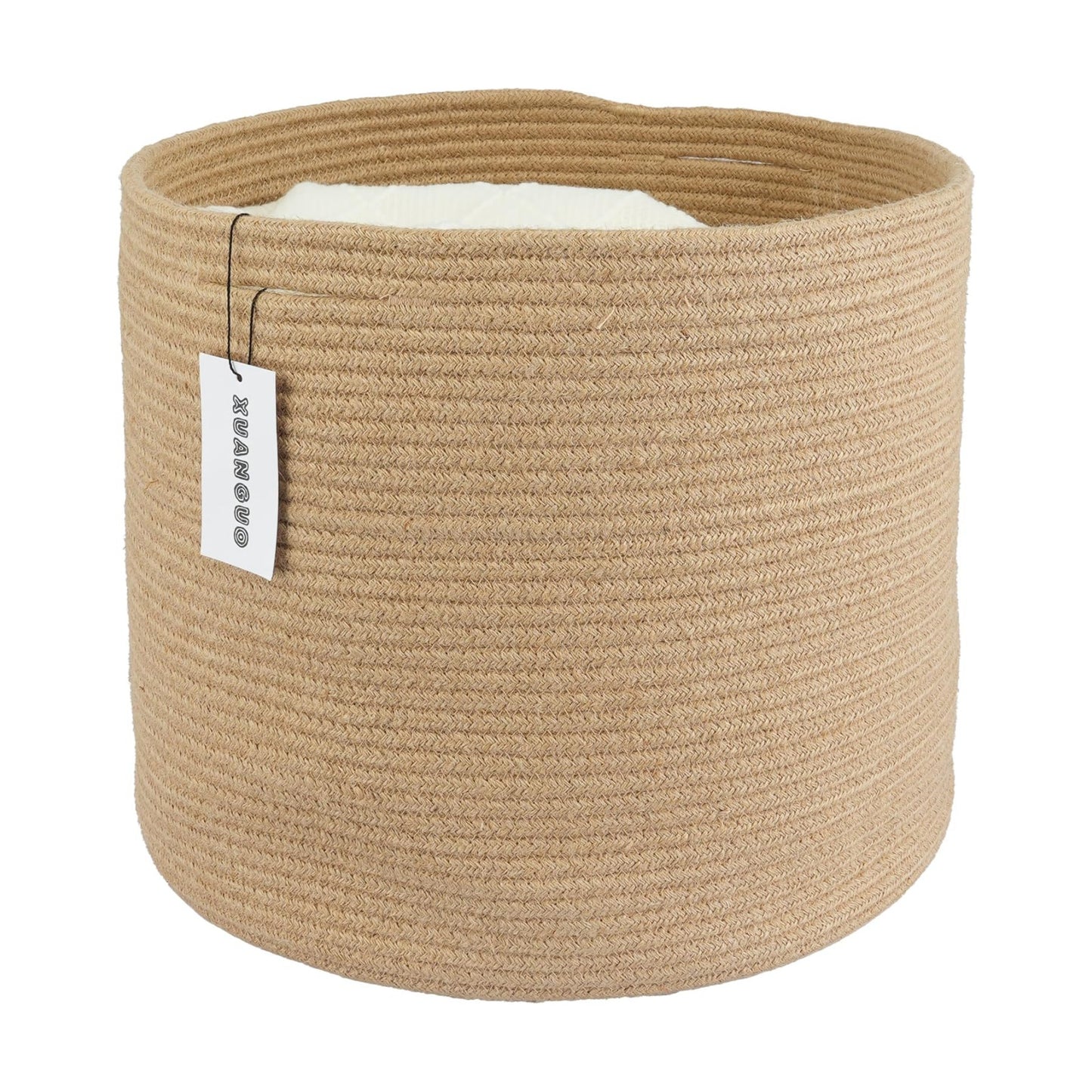 Rope Basket For Girls Boys Kids " Baby Laundry Baskets Nursery Bin Round Woven / Jute / 16 x 14