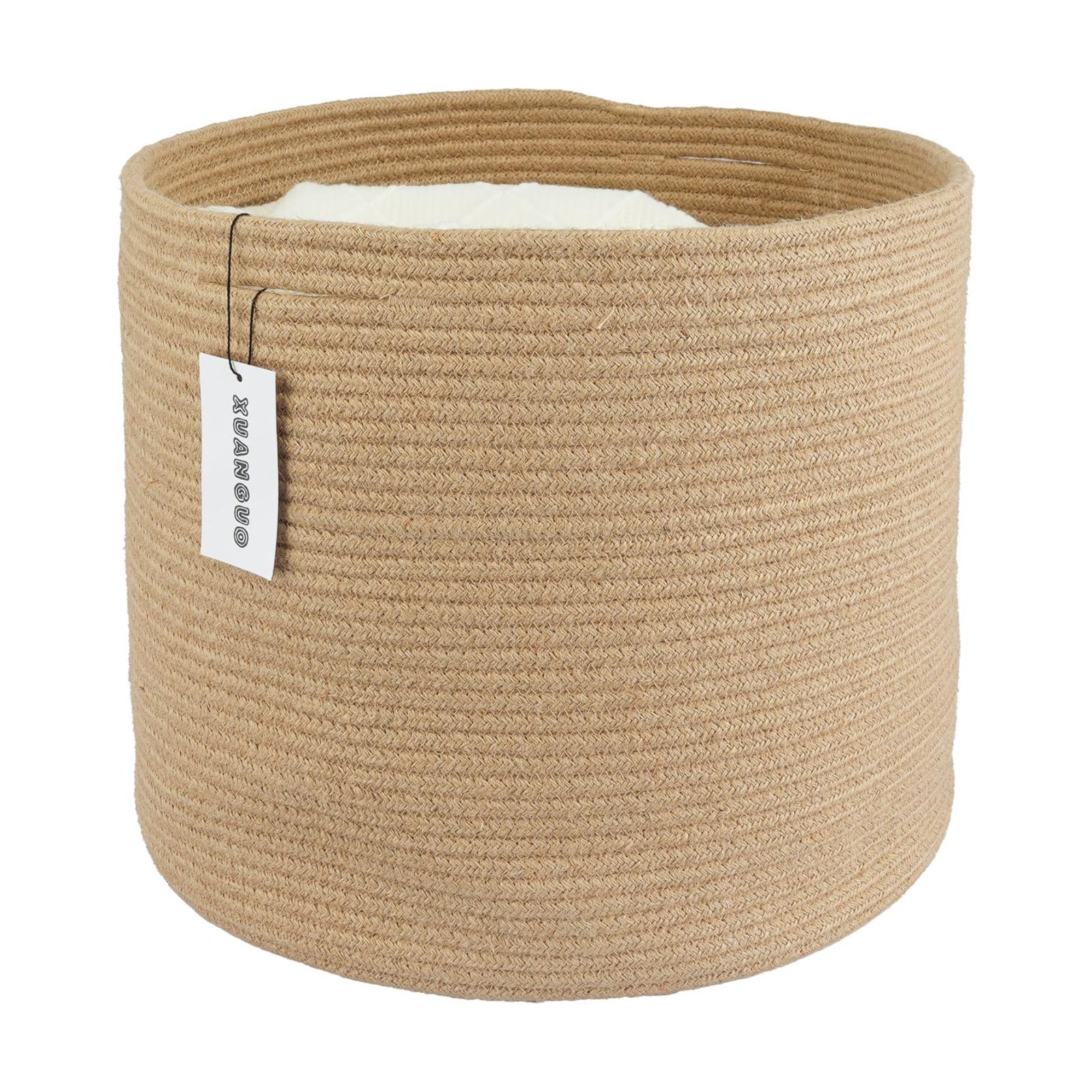 Rope Basket For Girls Boys Kids " Baby Laundry Baskets Nursery Bin Round Woven / Jute / 16 x 14