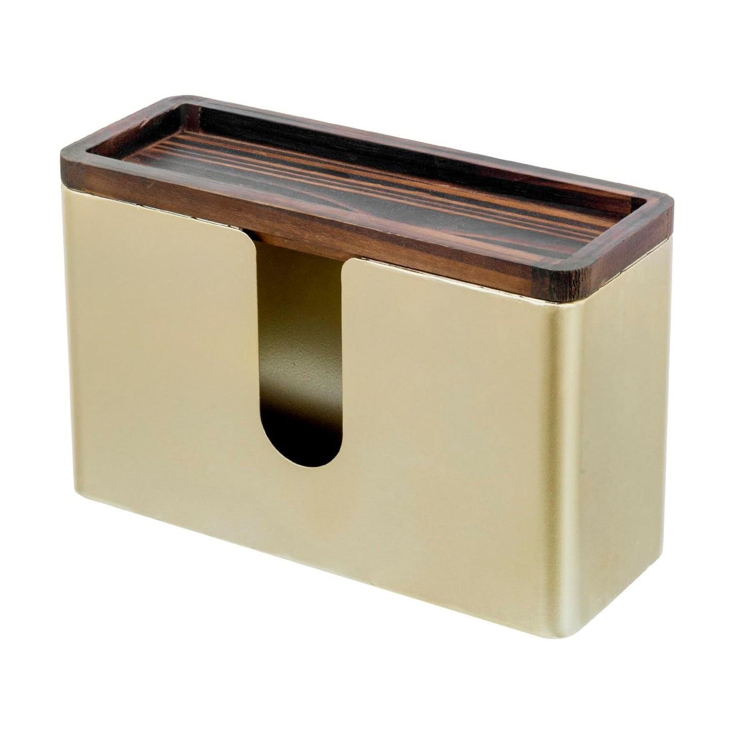 MyGift Gold Wall Mounted Paper Towel Holder, Folded Towel Dispenser | Wall dispenser neatly stores folded hand towels