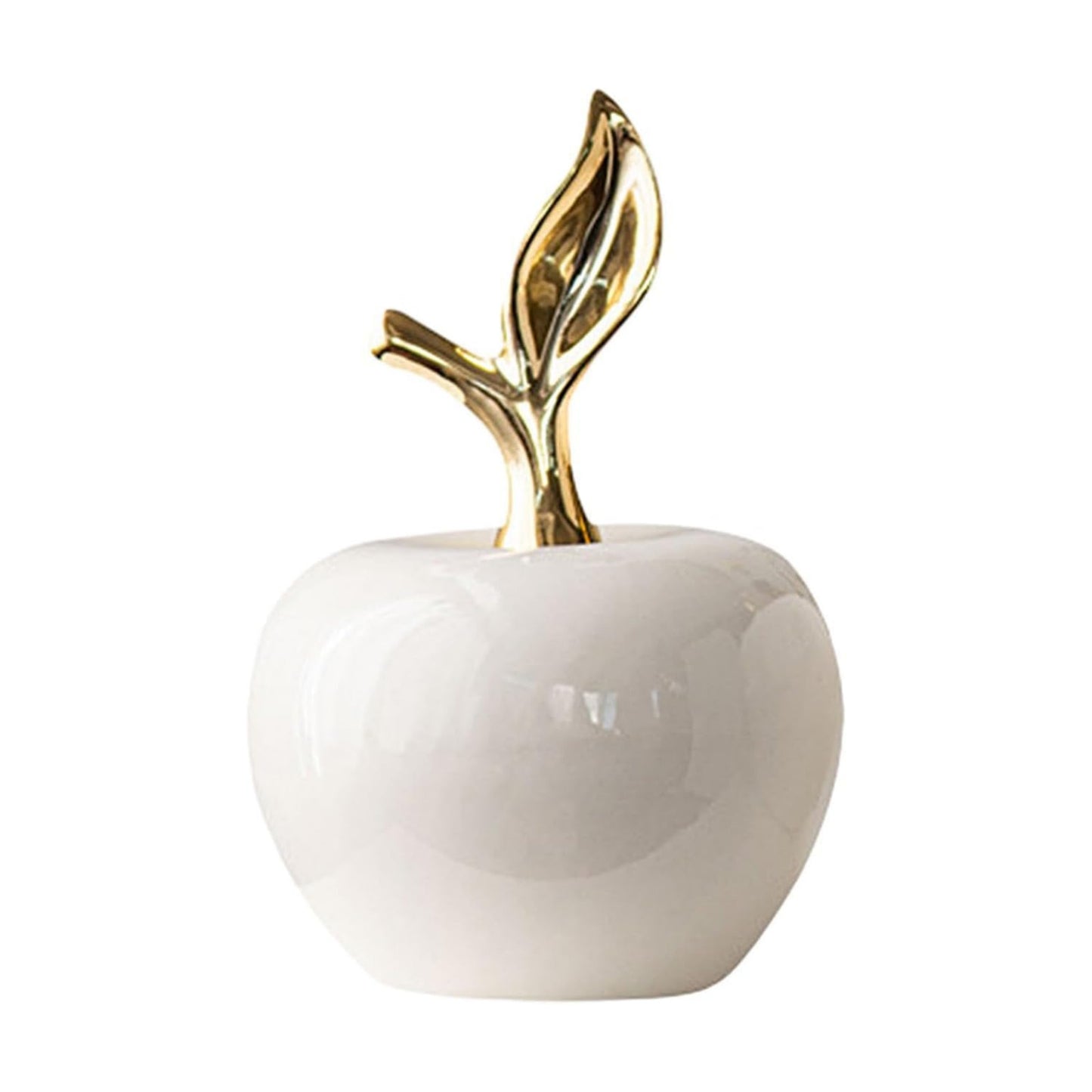 Statue Ceramic Figurine Gifts Collection Tabletop Fruit Sculpture Ornament / Small / White