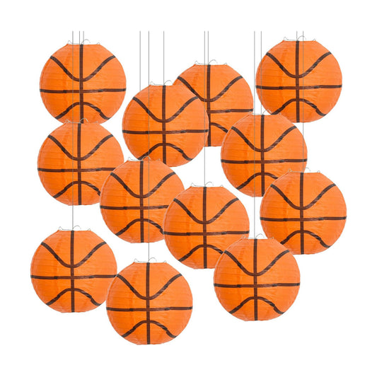 BEISHIDA 8 Inch Basketball Paper Lanterns Hanging Round Chinese Lantern
