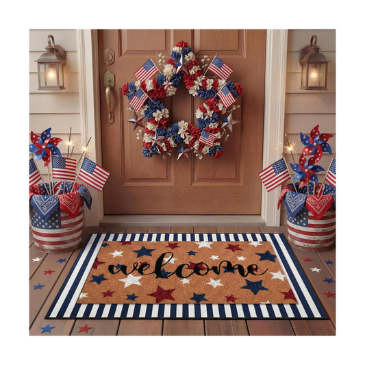 Tinideya 2 23.6 X 35.4 Inches Patriotic White Blue Brown