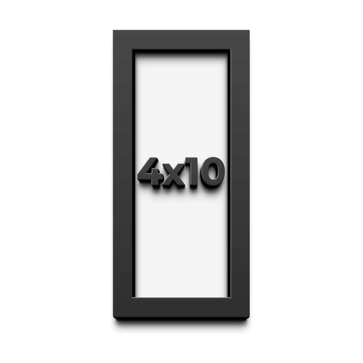 4x10 Black Shadow Box Frame - Contemporary Wood Shadow Box Complete with UV Acrylic, Foam Board Backing & Hanging