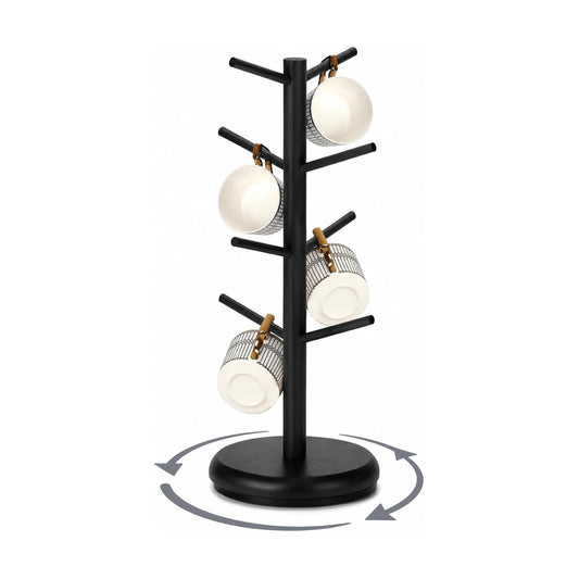 BAMBANG Mug Holder, 360° Rotating Mug Tree Holds 8 Coffee Cups, Space Saving Mug Rack with Stable Base for Kitchen