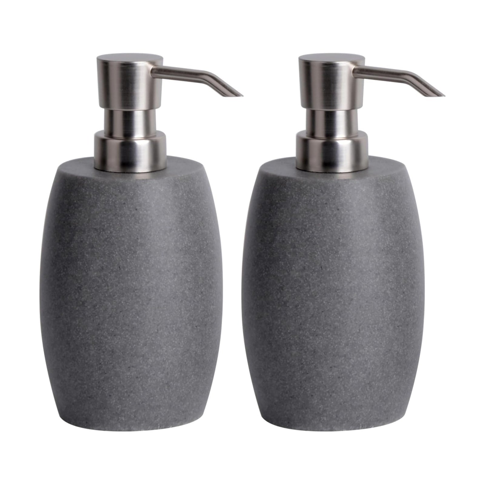 Clasin Home Sandstone Textured Resin Soap Dispenser with Metallic Pump and Waterproof Bottle Labels for Bathroom