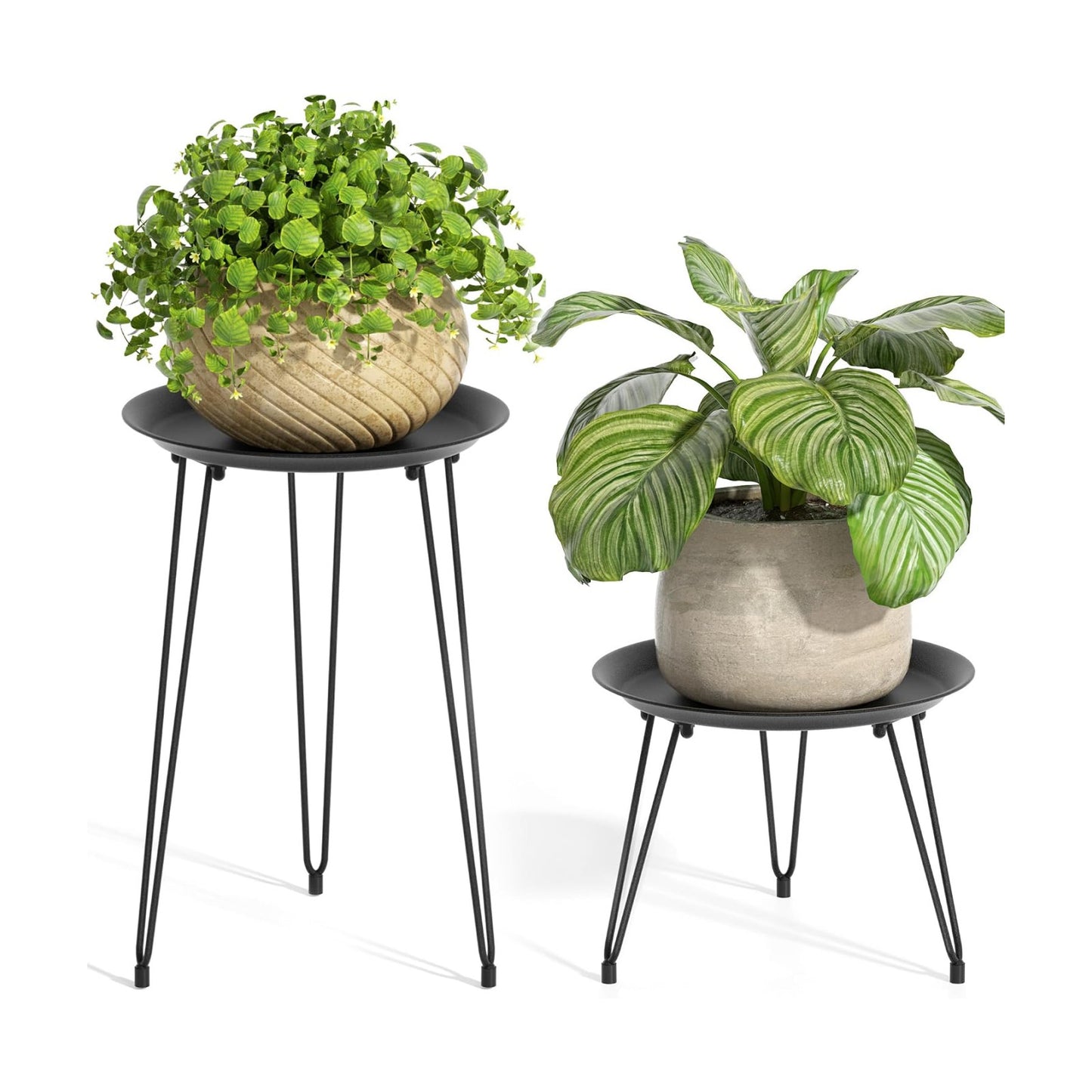 Metal Plant Stand Indoor Outdoor, Heavy Duty Flower Pot Stand | Round Plant Stand Plant Table Plant Rack for Indoor