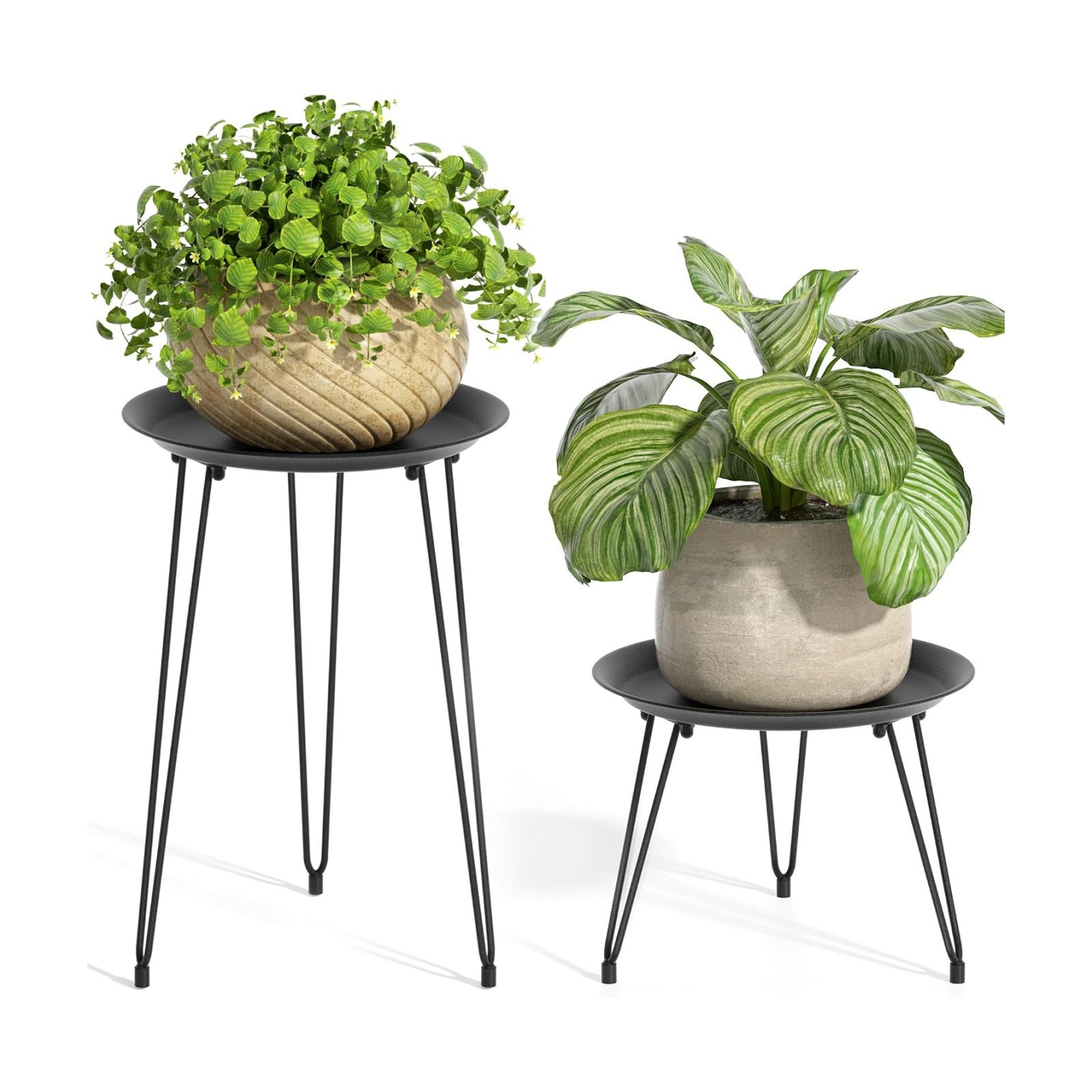 Metal Plant Stand Indoor Outdoor, Heavy Duty Flower Pot Stand | Round Plant Stand Plant Table Plant Rack for Indoor
