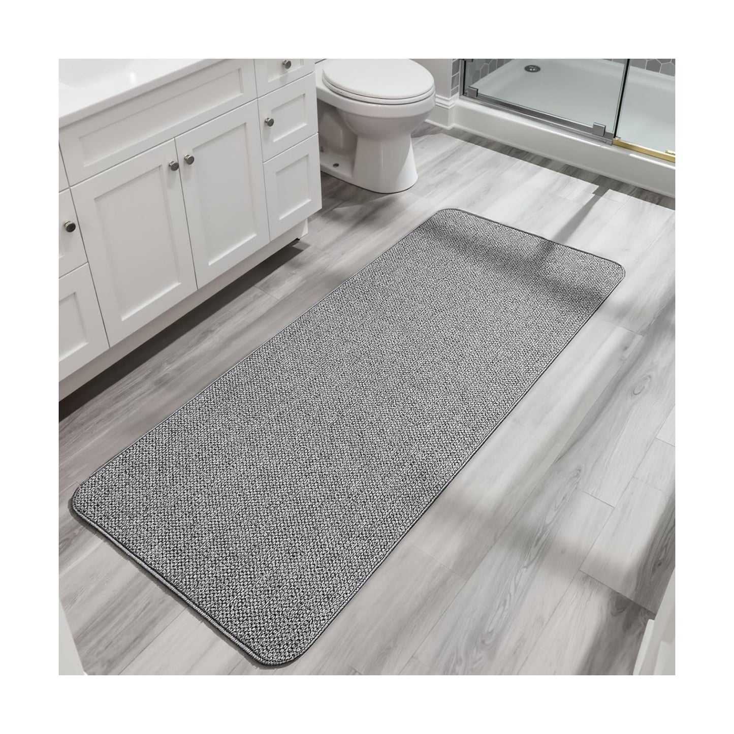 Bosap Bath Mat,Ultra Thin Bathroom Runner Rugs,Large Bath Mats for Bathroom,Quick Dry,Non-Slip,Machine Washable,Low