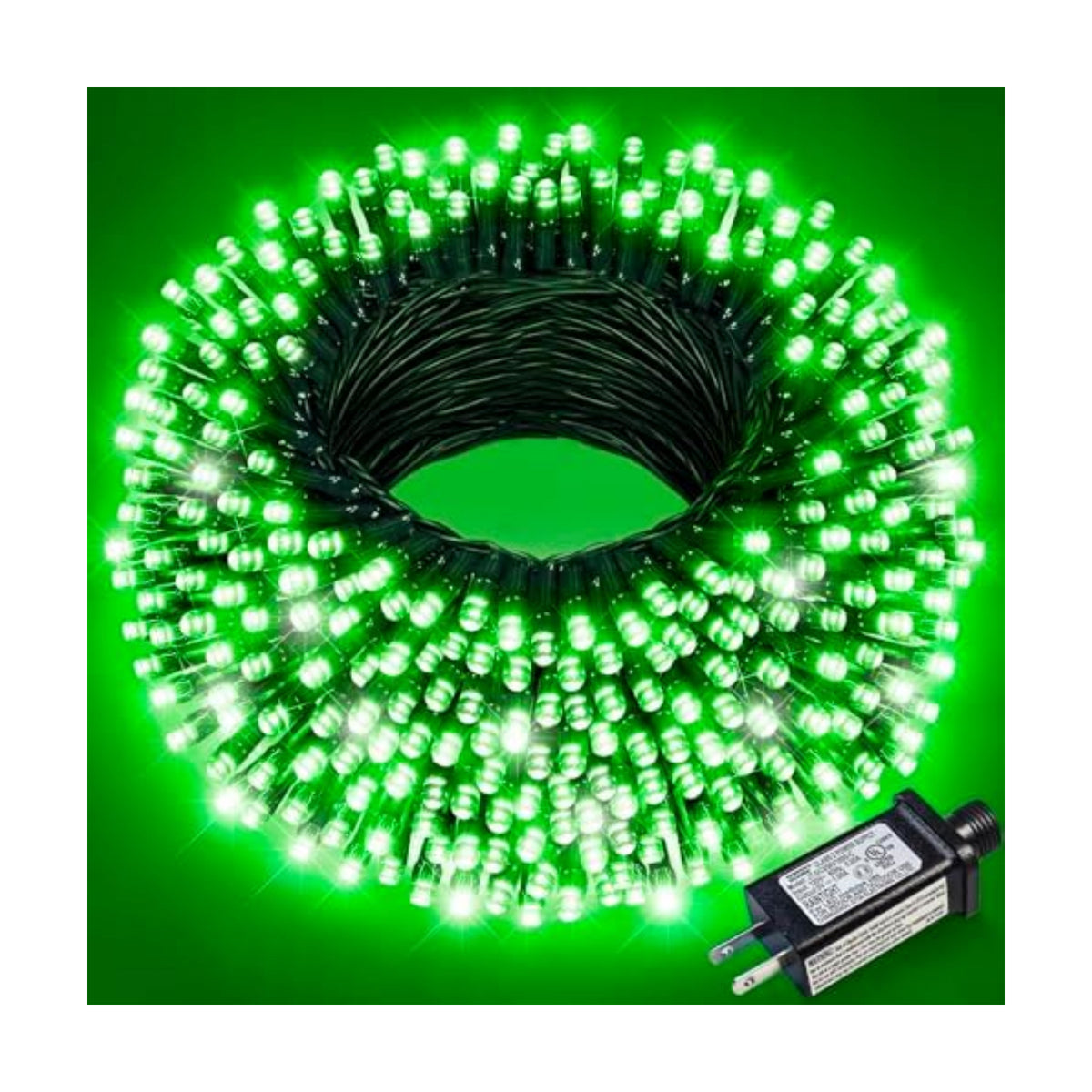 100FT 300 LED Christmas Lights Outdoor, Christmas Tree Lights, Green