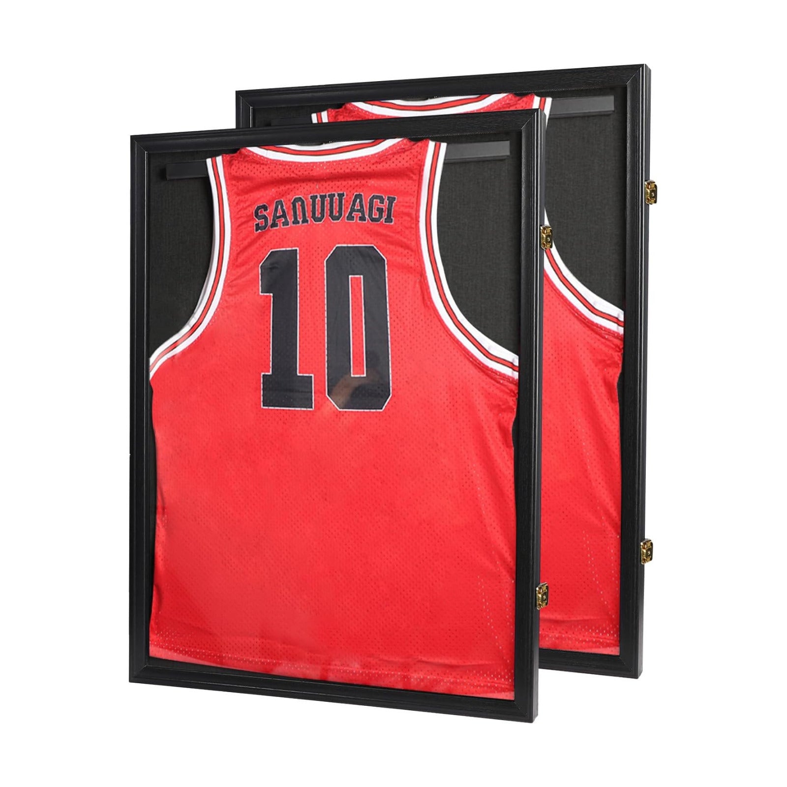 2 Pack Jersey Frame Display Case - Lockable Jersey Frame Shadow Box | UV Protected Acrylic and Hanger for Baseball