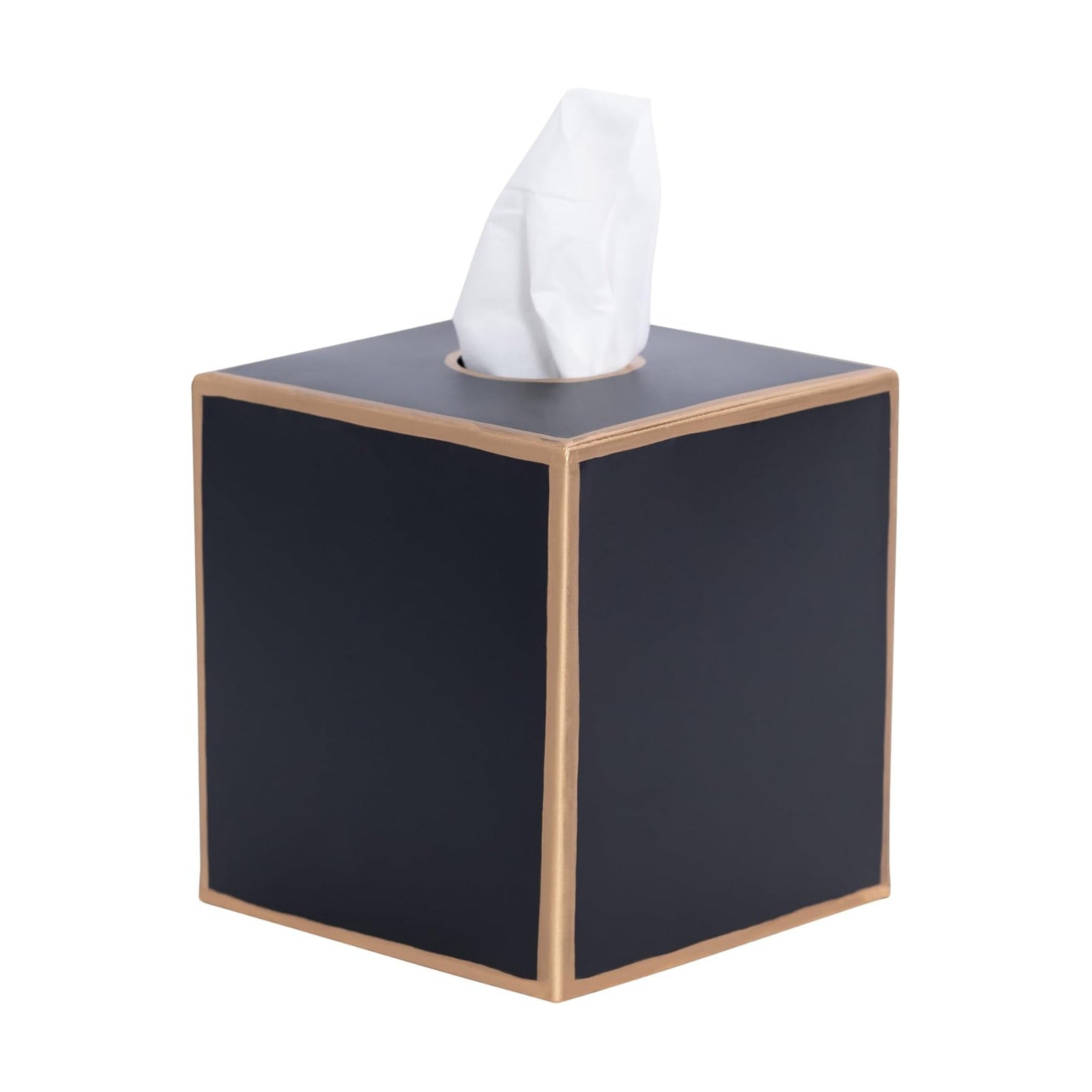 Metal Modern Tissue Box Cover Farmhouse Decor / Black