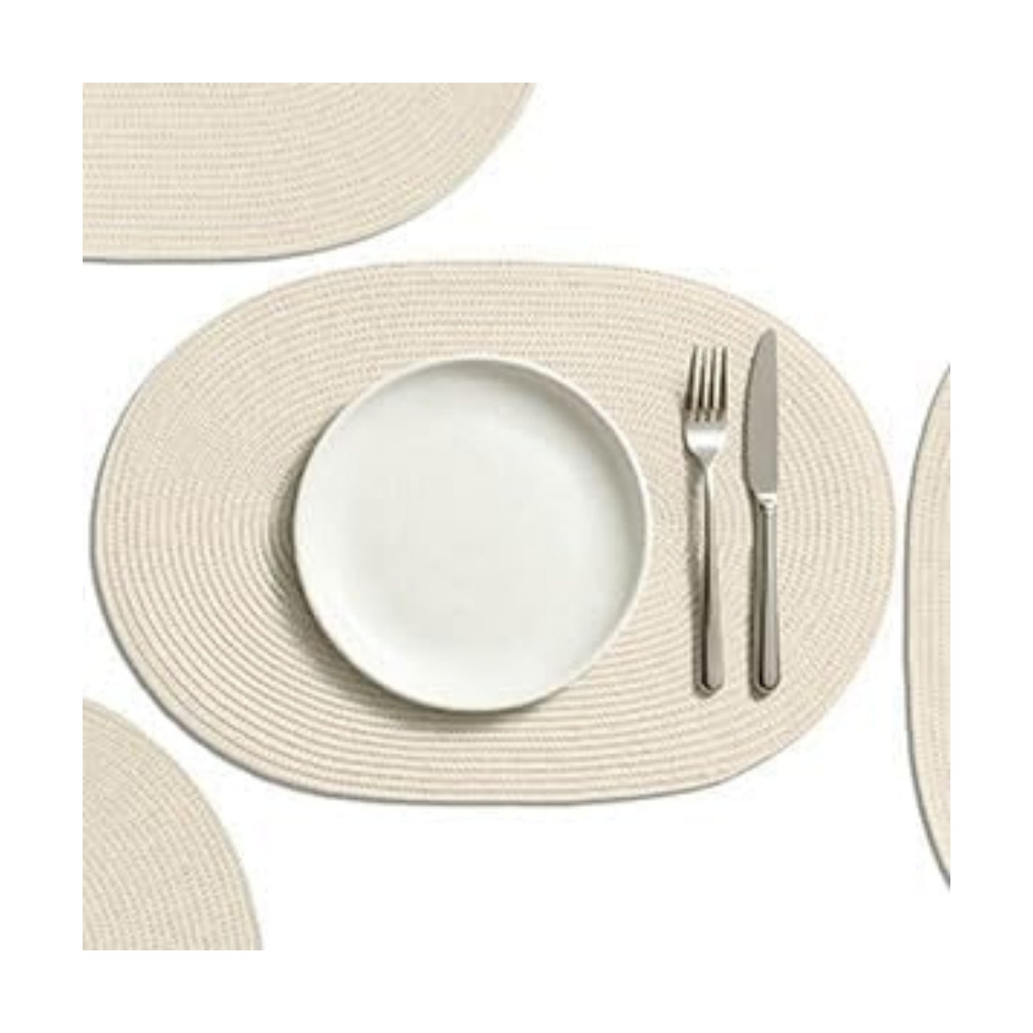 AHHFSMEI Placemats Set of 8 for Dining Table Washable Woven Non-Slip 18x12 inches Placemat Heat-Resistant Durable Table