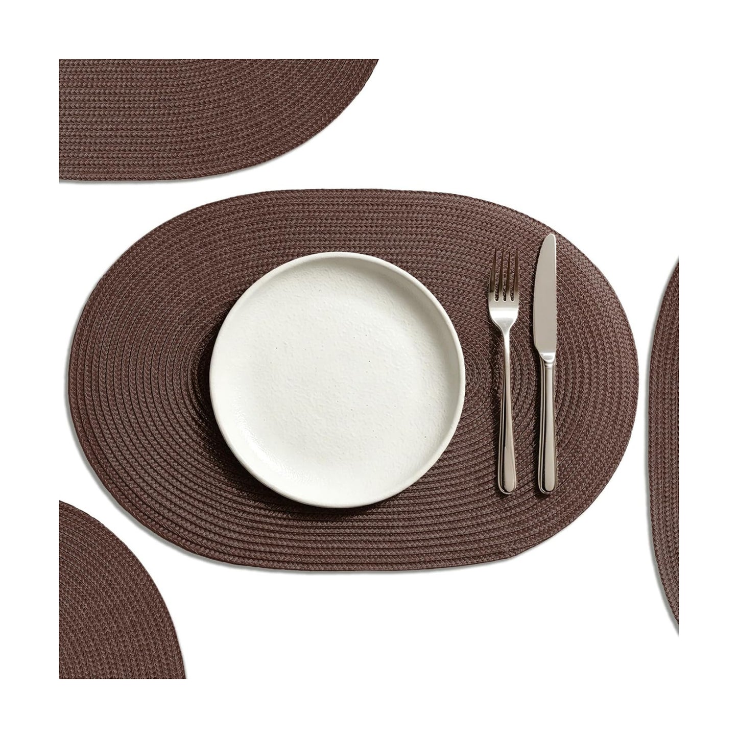 AHHFSMEI Placemats Set of 8 for Dining Table Washable Woven Non-Slip 18x12 inches Placemat Heat-Resistant Durable Table