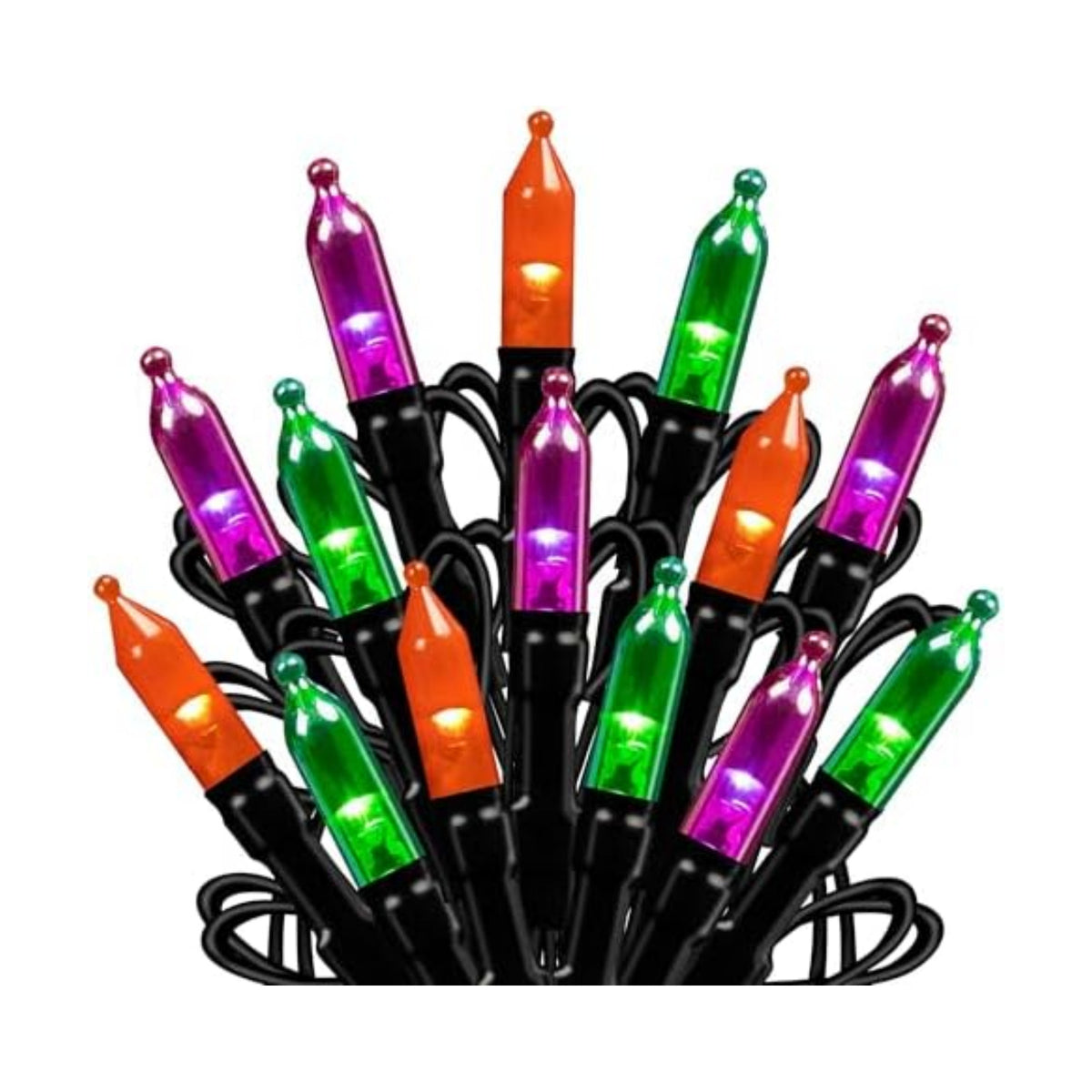 Dazzle Bright 200 LED Halloween Mini String Lights, 65 FT Connectable Waterproof 8 Modes Fairy Lights for Indoor Outdoor Patio Garden Holiday Party Decorations (Purple & Orange & Green)