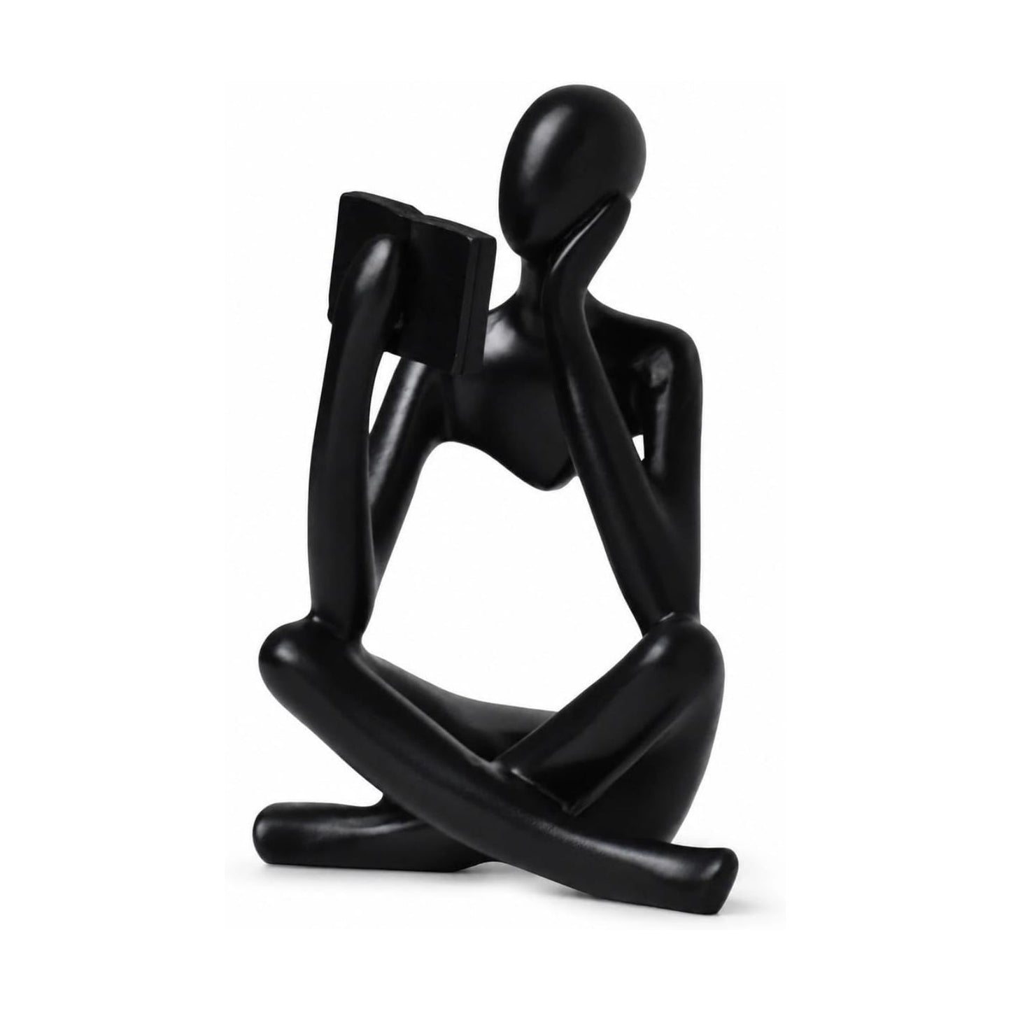 Resin Decorative Bookend / Reader-black-b