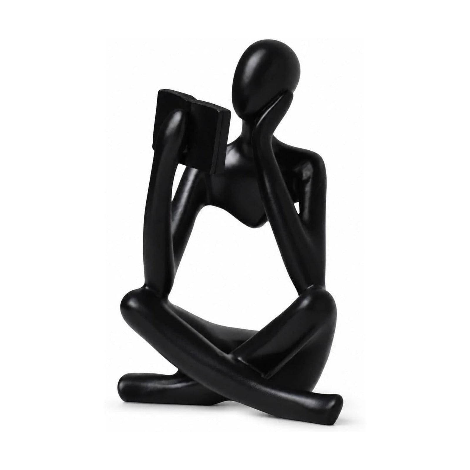 Resin Decorative Bookend / Reader-black-b