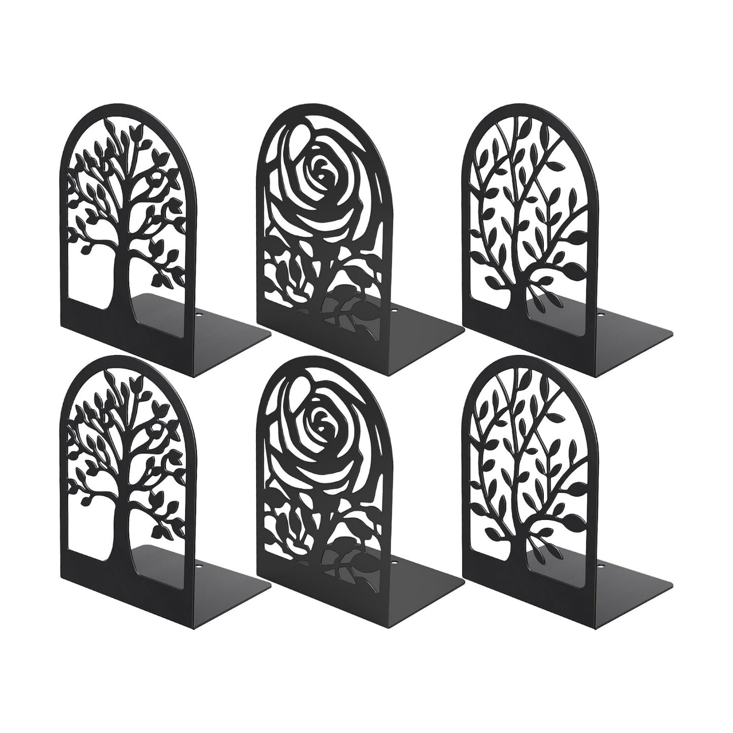 Heavy Duty Bookends / Combination 3 Pairs / 6.89 x 4.89 x 3.54