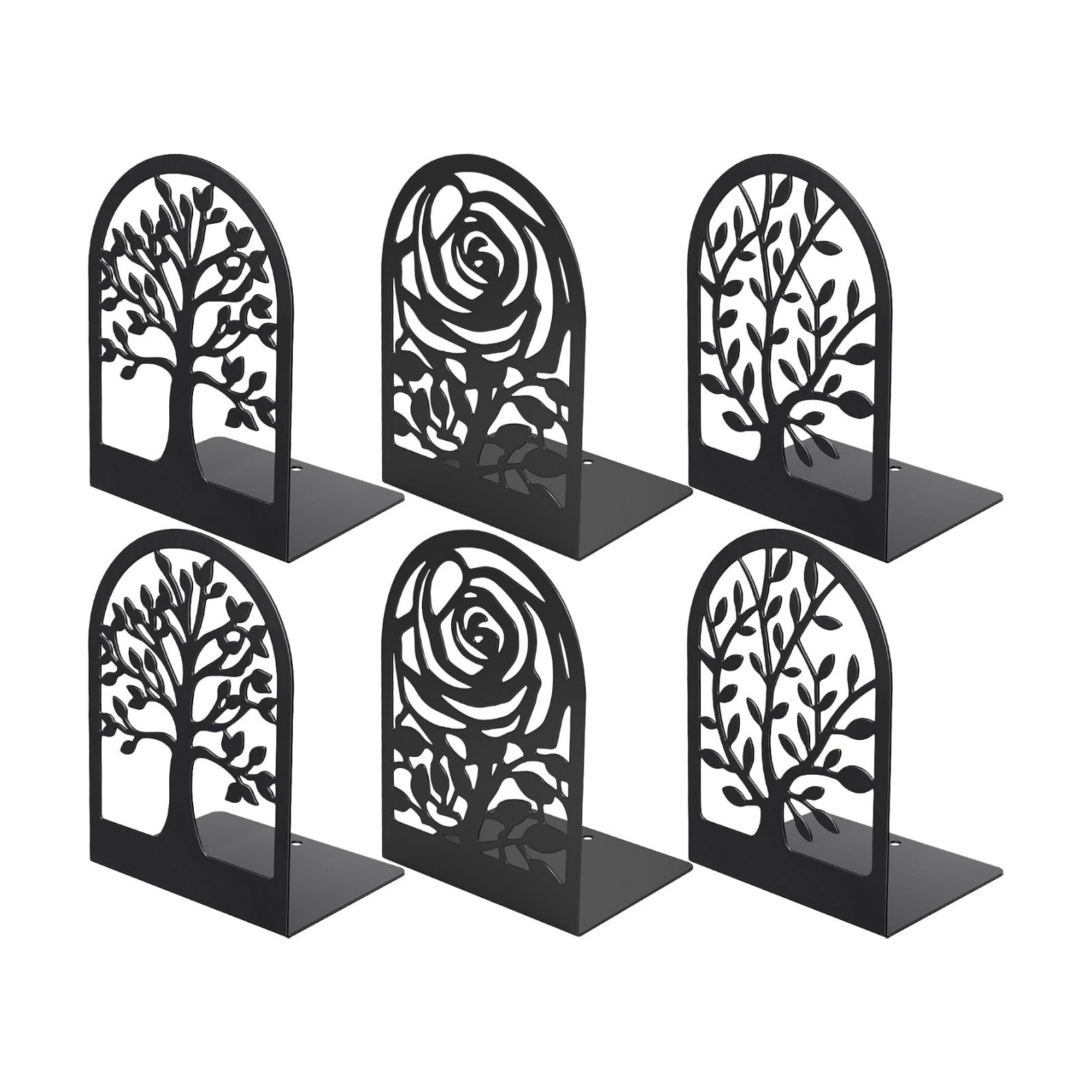 Heavy Duty Bookends / Combination 3 Pairs / 6.89 x 4.89 x 3.54