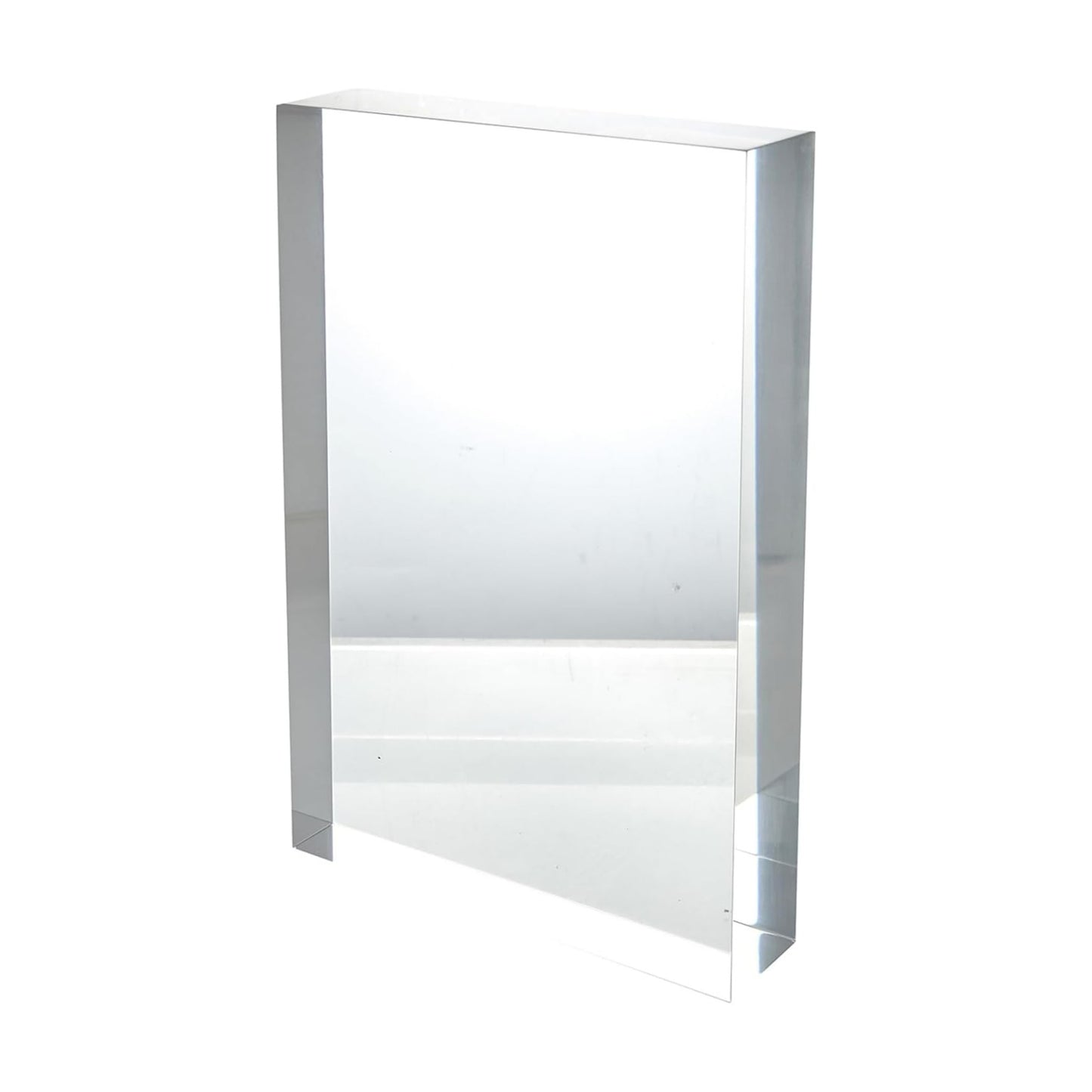 CiaoHER 2in Solid Acrylic Cube Display Block 2" x 8" x 12" | Clear Polished, Pedestal Stand Riser, Solid Base, 1 Pack