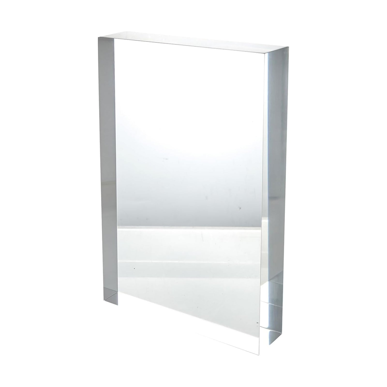 CiaoHER 2in Solid Acrylic Cube Display Block 2" x 8" x 12" | Clear Polished, Pedestal Stand Riser, Solid Base, 1 Pack