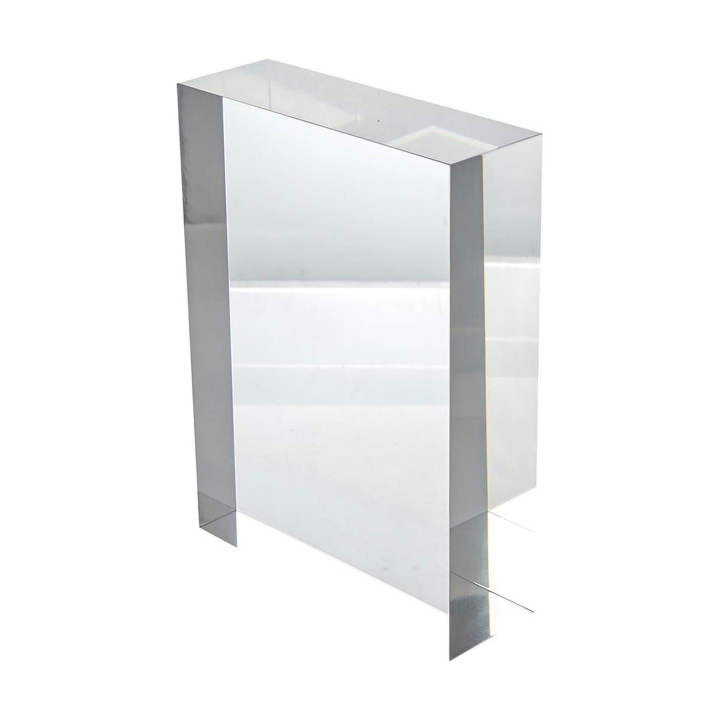 CiaoHER 2in Solid Acrylic Cube Display Block 2"x6"x8" | 2in Thickness, Clear Polished, Pedestal Stand Riser, Solid