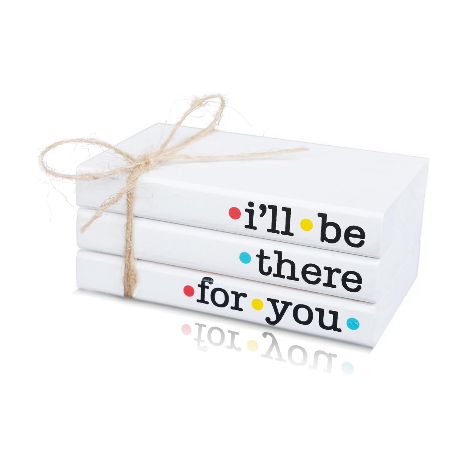 Mini Decorative Wooden Book Stack for Tiered Tray Accent / There for You