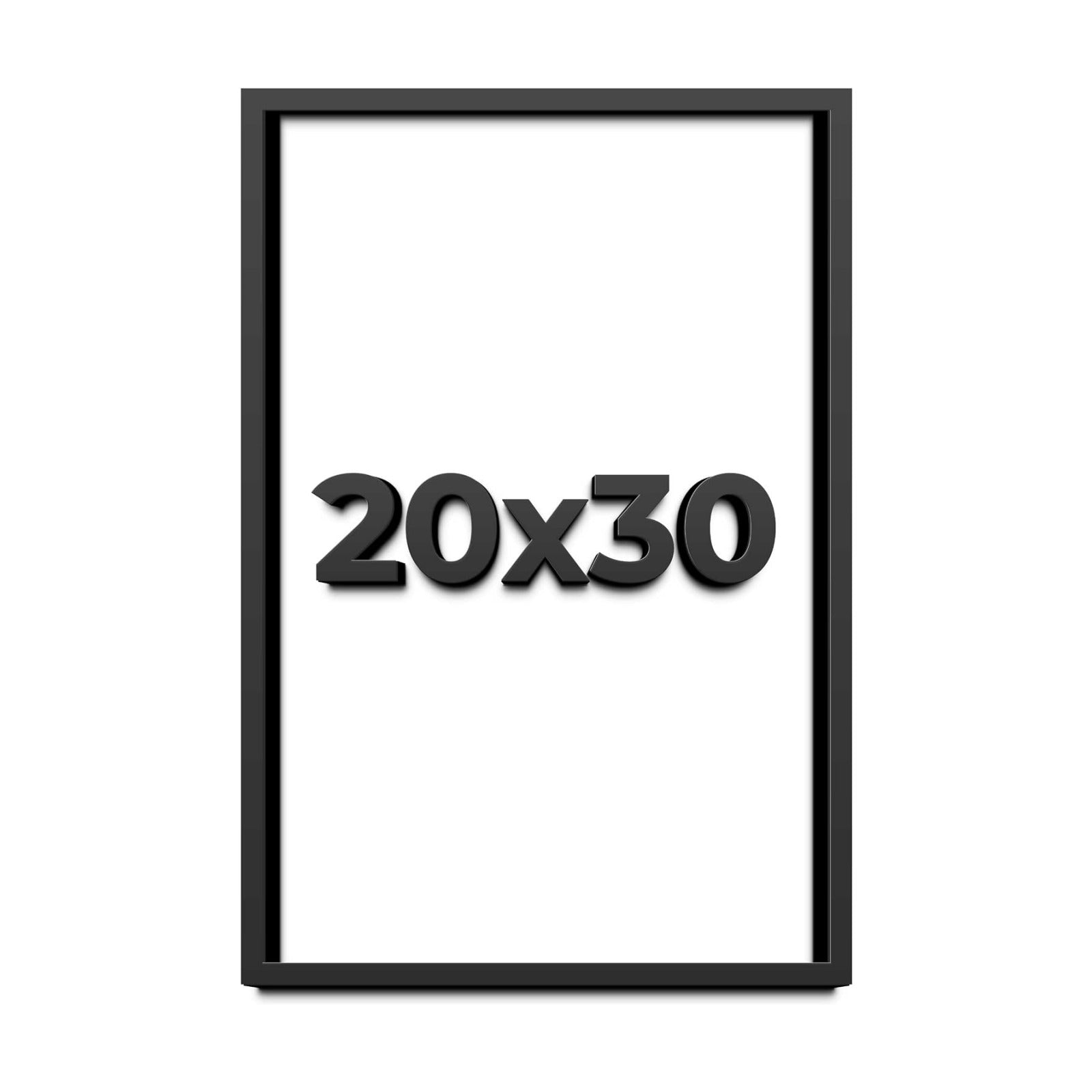 20x30 Shadow Box Black Display Frame | 1 Inch Deep Solid Solid Pine Wood Shadowbox Show Frame | UV Resistant Acrylic
