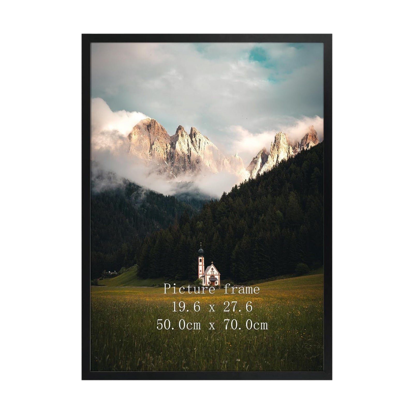 Giftgarden 19.7x27.6 Puzzle Frame Black, 50x70cm Picture Frame for 1000 Pieces Puzzles Wall Display, Single