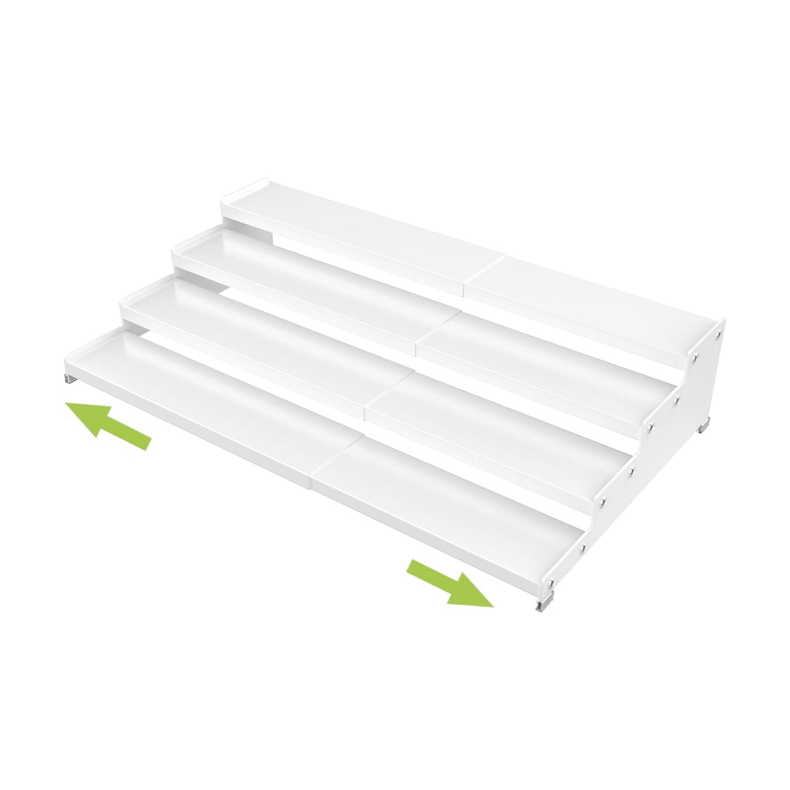 Jojocross Expandable 4-Tier Step Spice Rack Organizer for Kitchen Cabinet Modern Design and Non Skid Space Saving