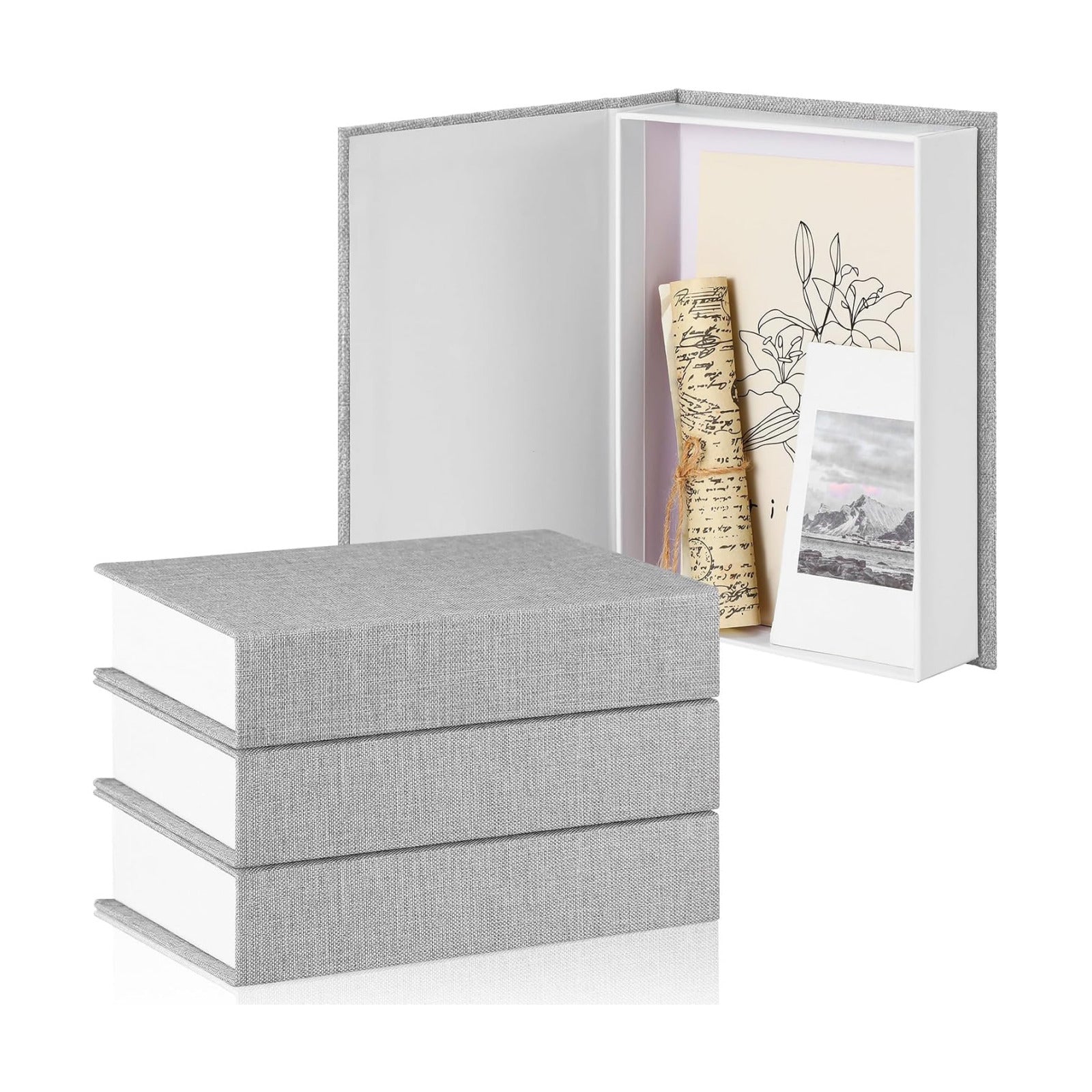 Faux Decorative Books Set / Gray / Set of 6