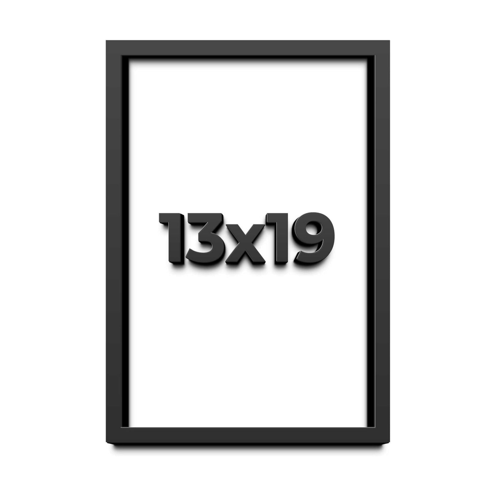 13x19 Shadow Box Black Display Frame | 1 Inch Deep Solid Wood Shadowbox Display Frame | UV Resistant Acrylic