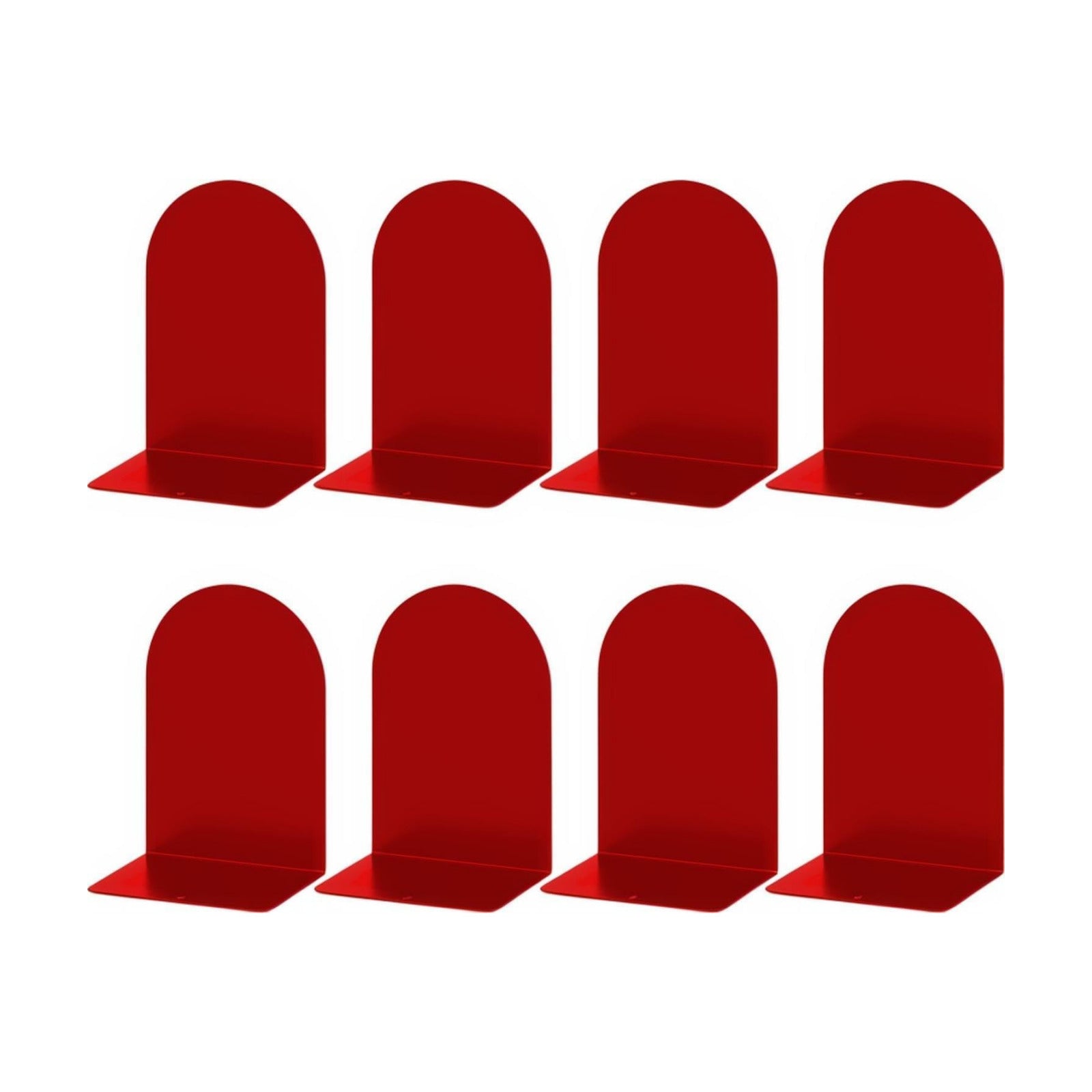 Metal Bookend / Bookends / Red / Set of 8