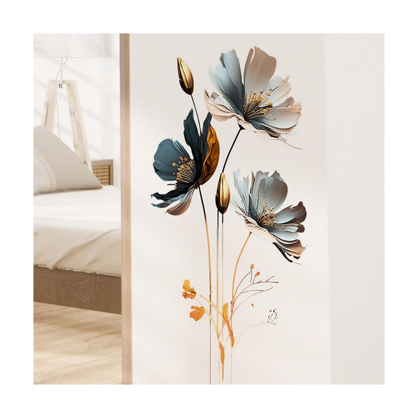 3D Wall Stickers DIY Flower Wall Decal Removable Waterproof Wall Art Decor / Floral