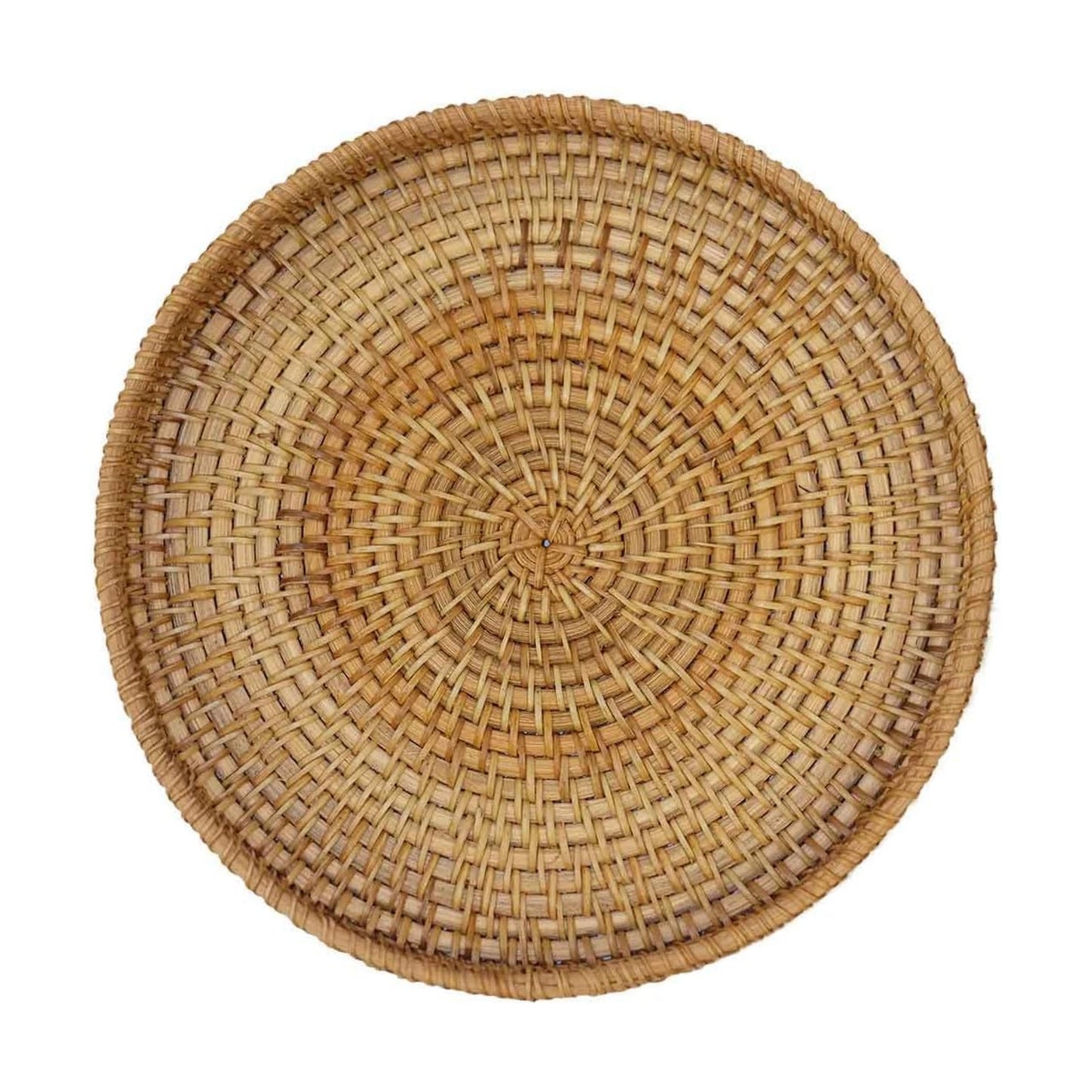 Hand Woven Rattan Serving Basket / 9.5 / 9.45 Inch