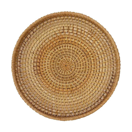 Hand Woven Rattan Serving Basket / 9.5 / 9.45 Inch