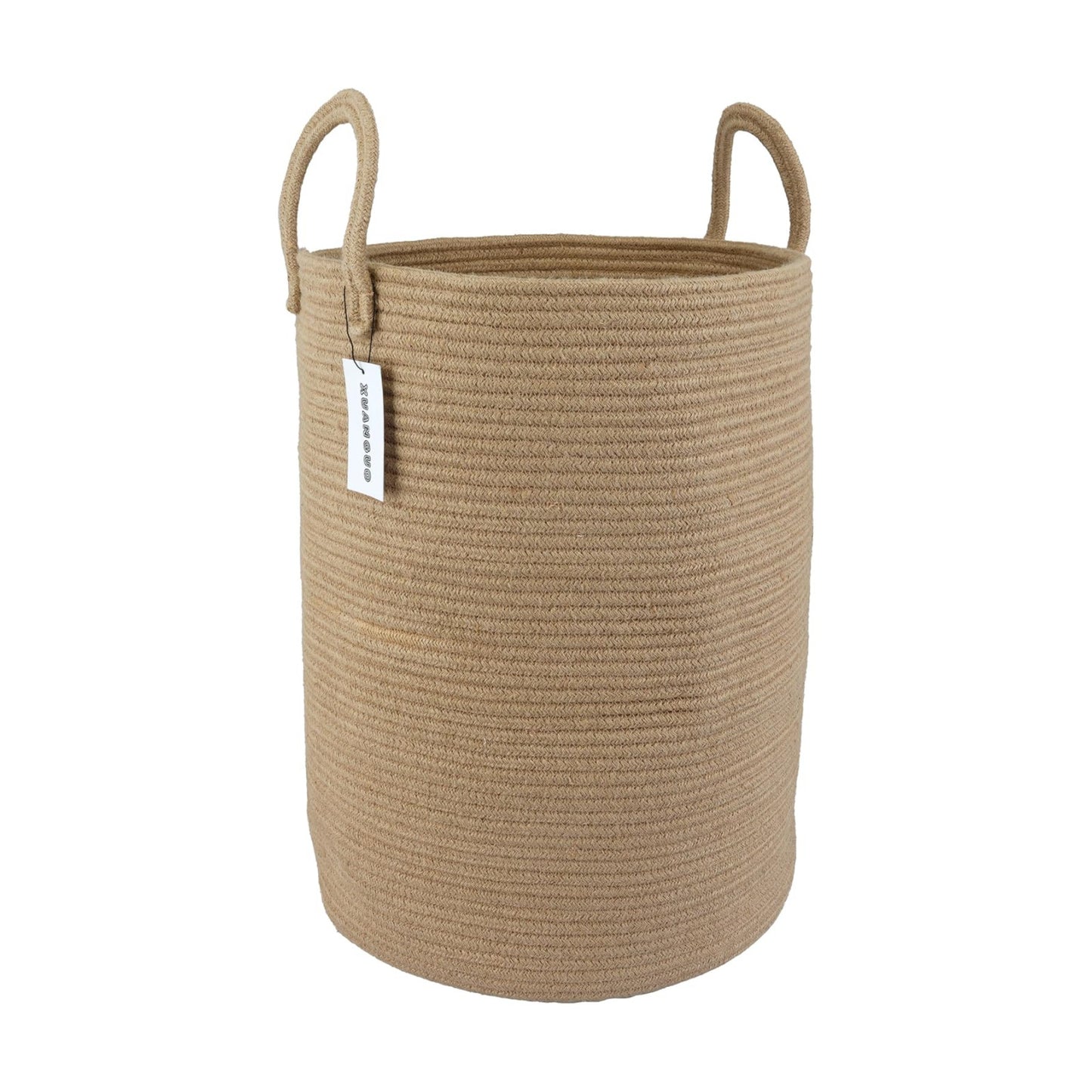 Cotton Rope Laundry Basket Hamper for Clothes Woven Storage Basket / Large / Jute