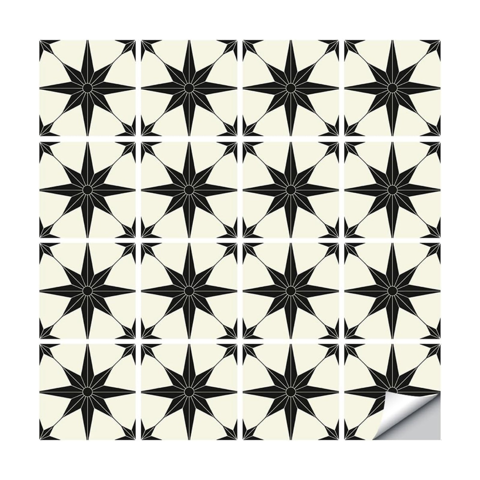 Peel and Stick Self Adhesive Removable Tiles Backsplash / Ds-01-l / 6 x 6 / Set of 16