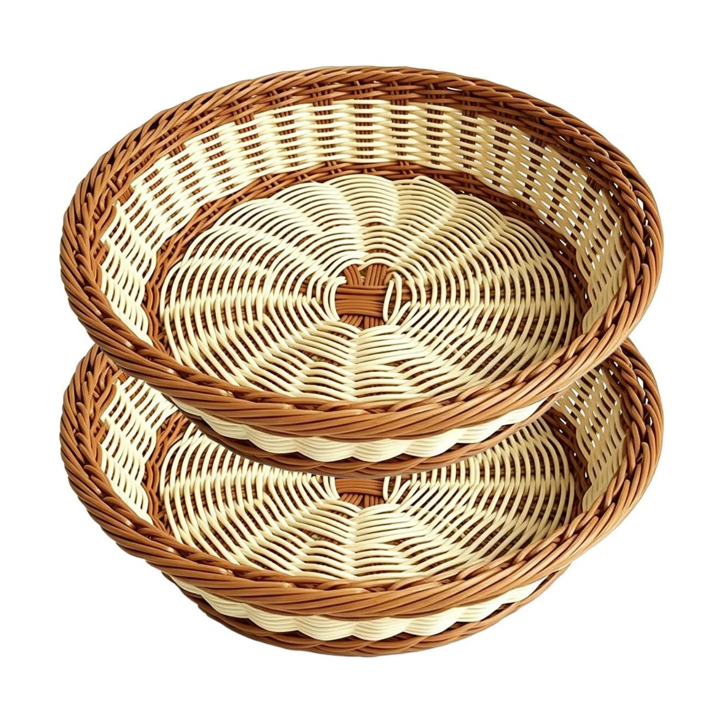 Woven Egg Baskets / Bicolor / Medium / Set of 2