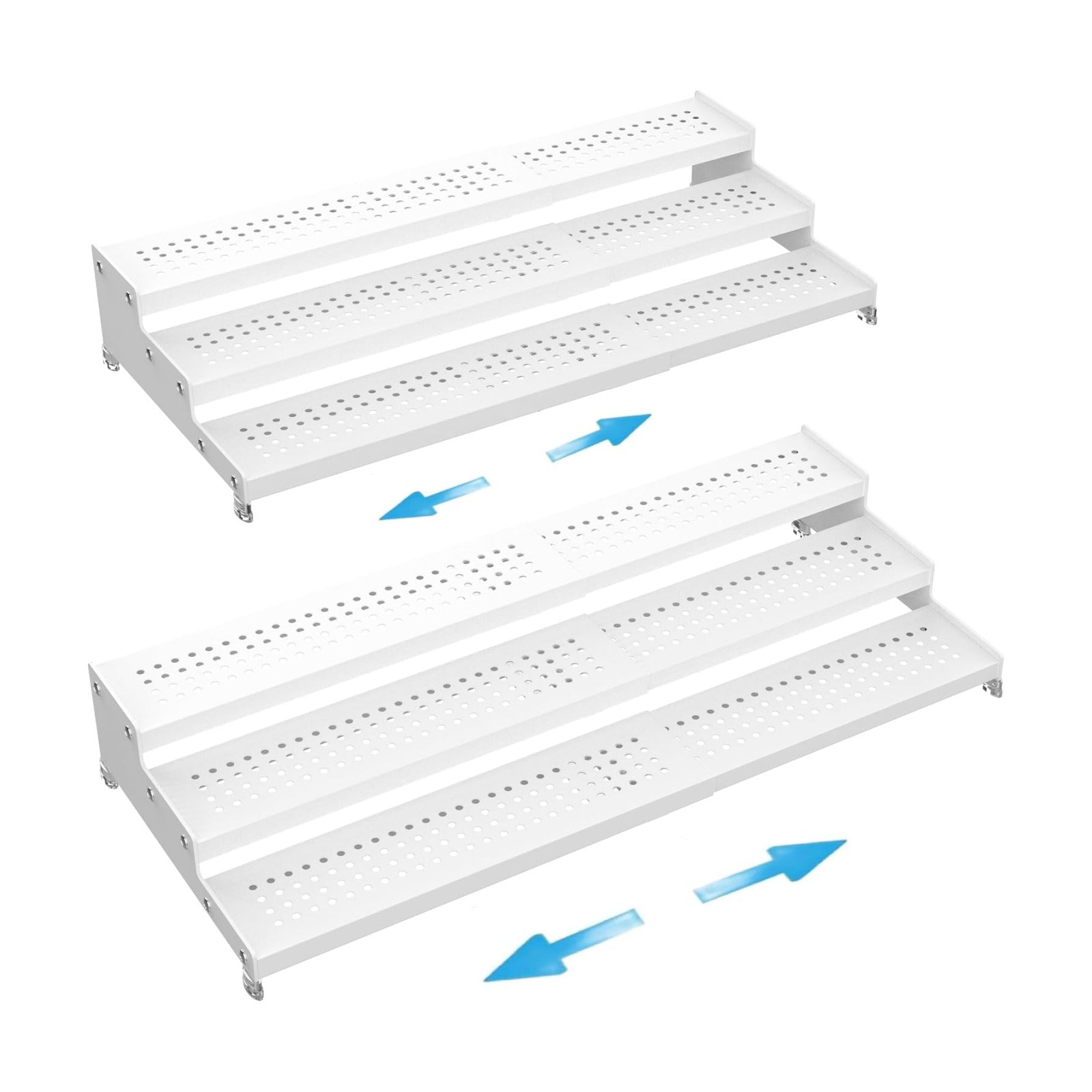 Expandable Spice Rack organizer with 3-Tier step shelf,Modern Design heavy duty,Non Skid and Visibility ,Great for