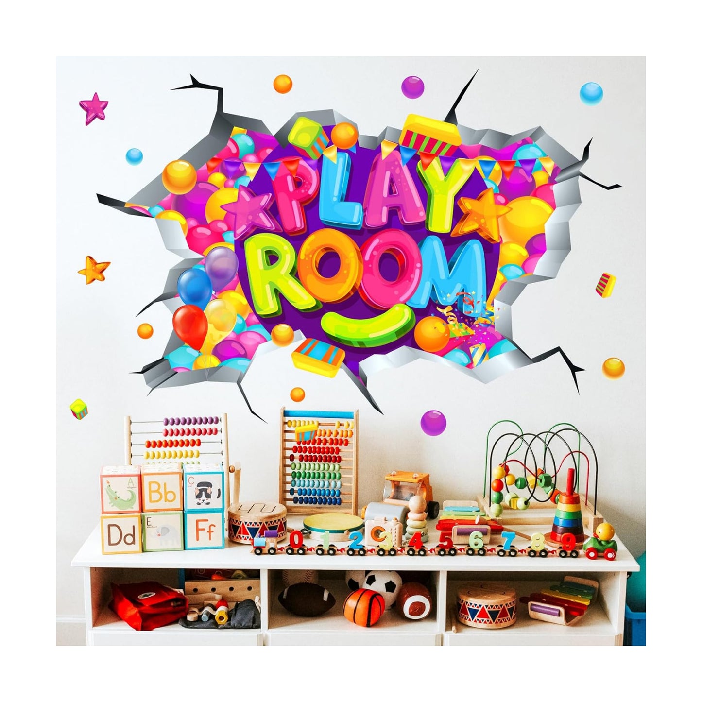 Playroom Wall Decals Kids Walls Decor Stickers Inspirational Wall Decals Peel and Stick / Colorful