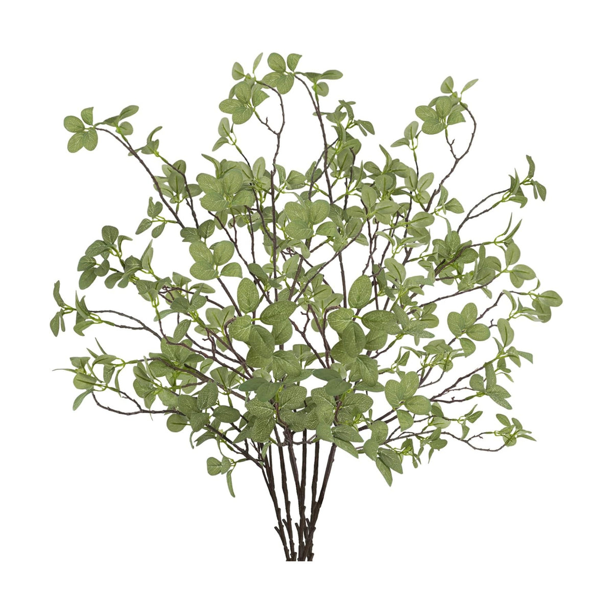 6 pcs Artificial Greenery Stems, 41.3’’ Tall Fake Plants Branches Faux Greenery Ficus Twig Leaf for Home Garden Shop Office Desk Decoration