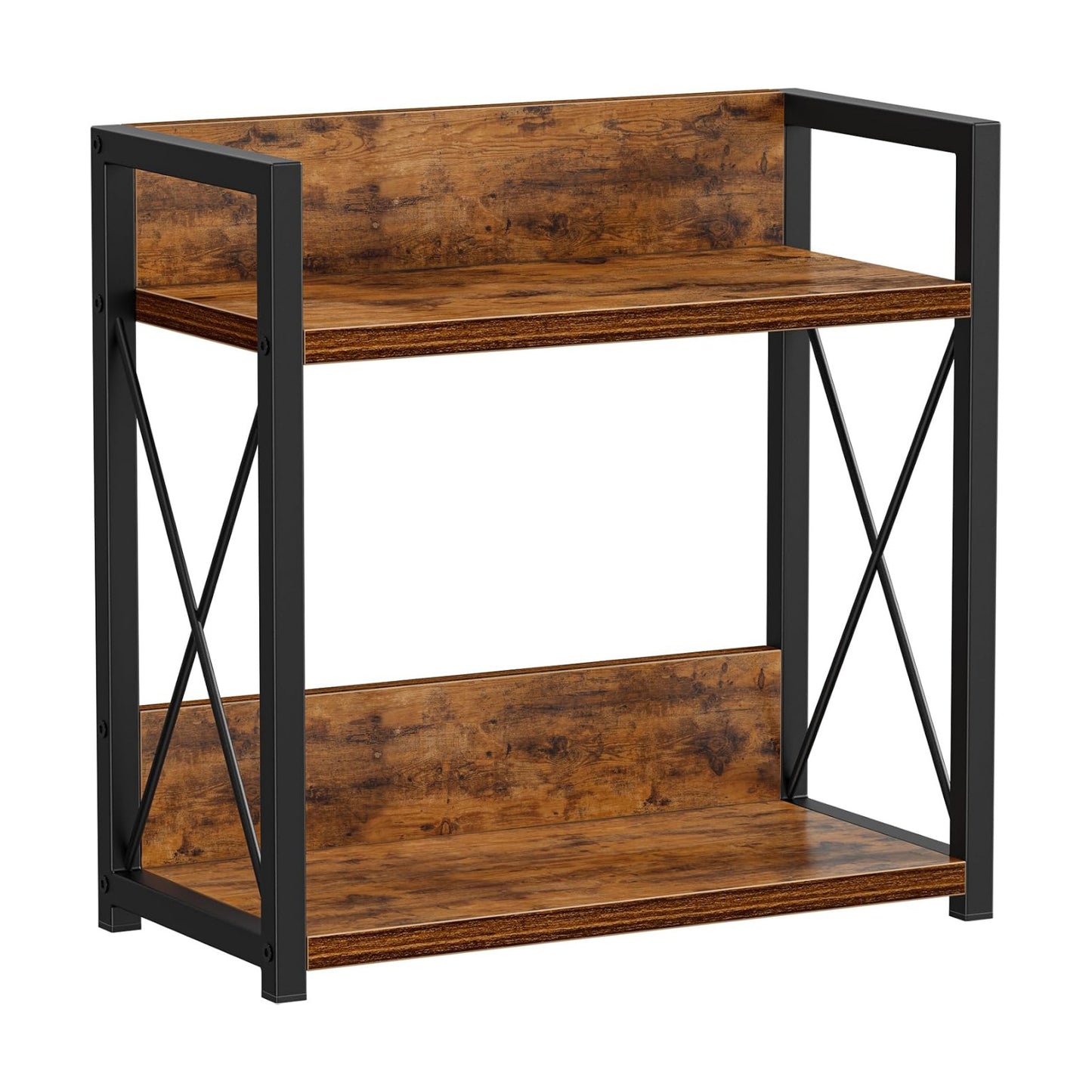 Giikin Kitchen Counter Shelf, Kitchen Countertop Organizer, 2 Tier Spice Rack for Counter, Wood Coffee Bar Organizer