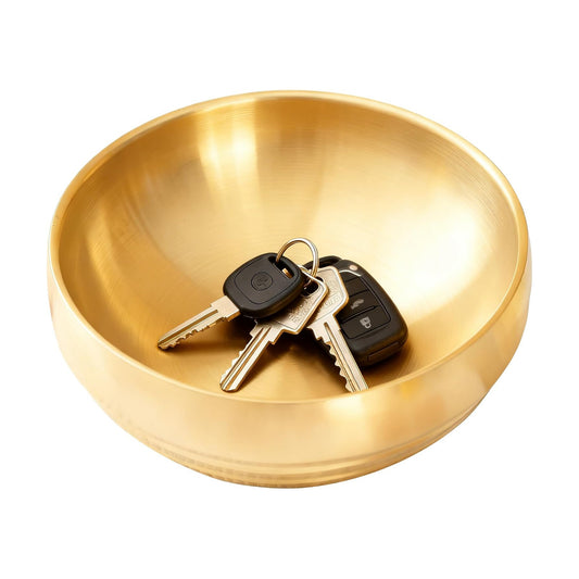 Decorative Bowls and Key Dish Holder / 8.26" Gold