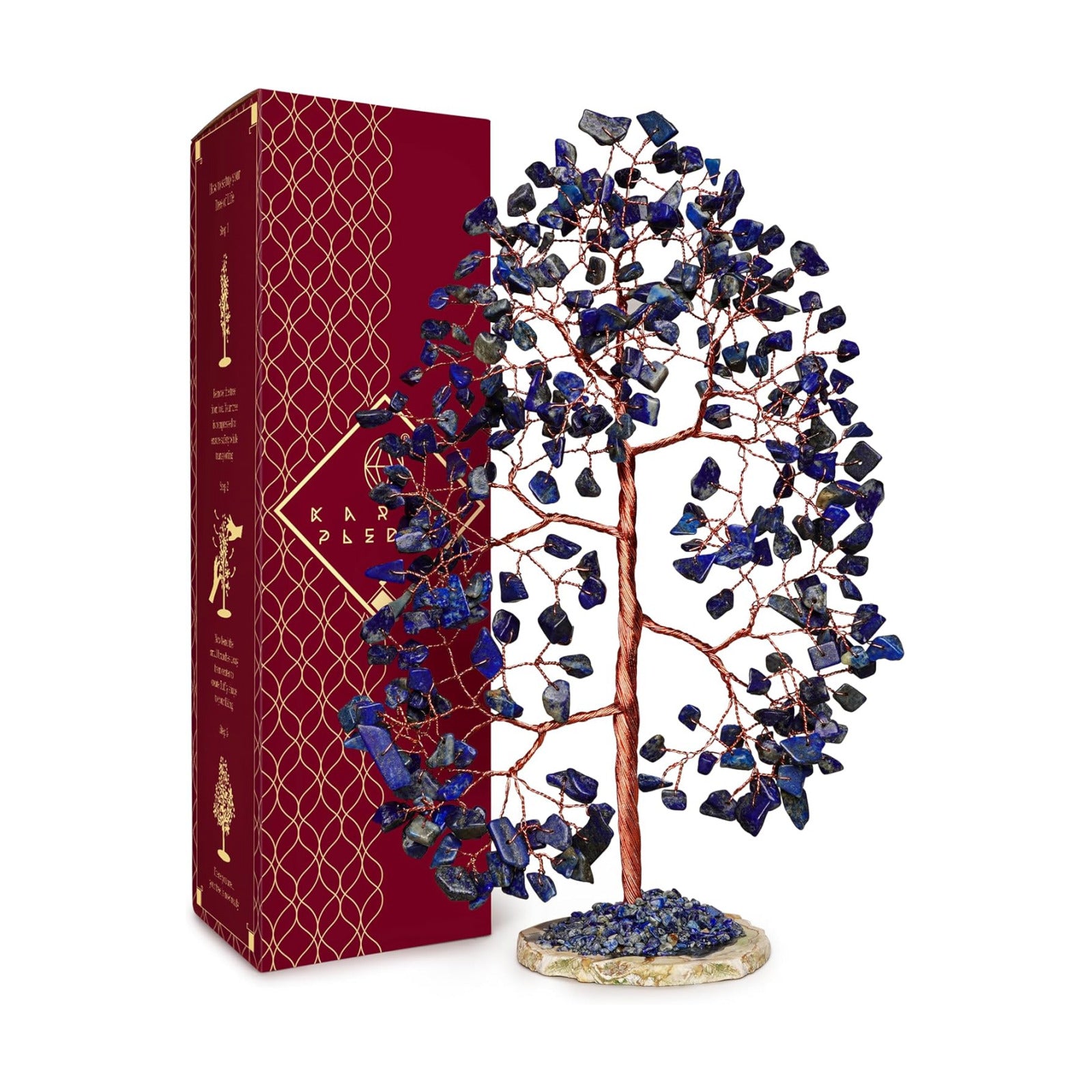Crystal Tree of Life Birthday Gifts for Women, Men, Frineds, Handmade Lapis Lazuli Chakra Healing Tree for Home, Room
