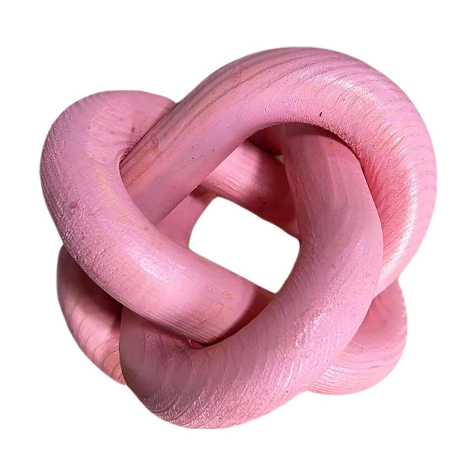 Wood Knot Chain Link Decor / Pink