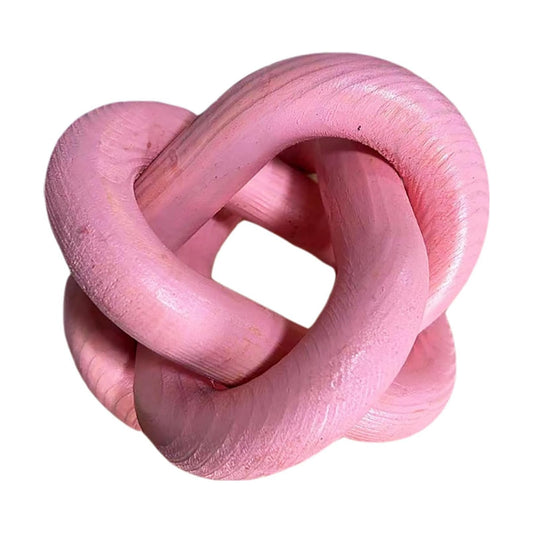 Wood Knot Chain Link Decor / Pink