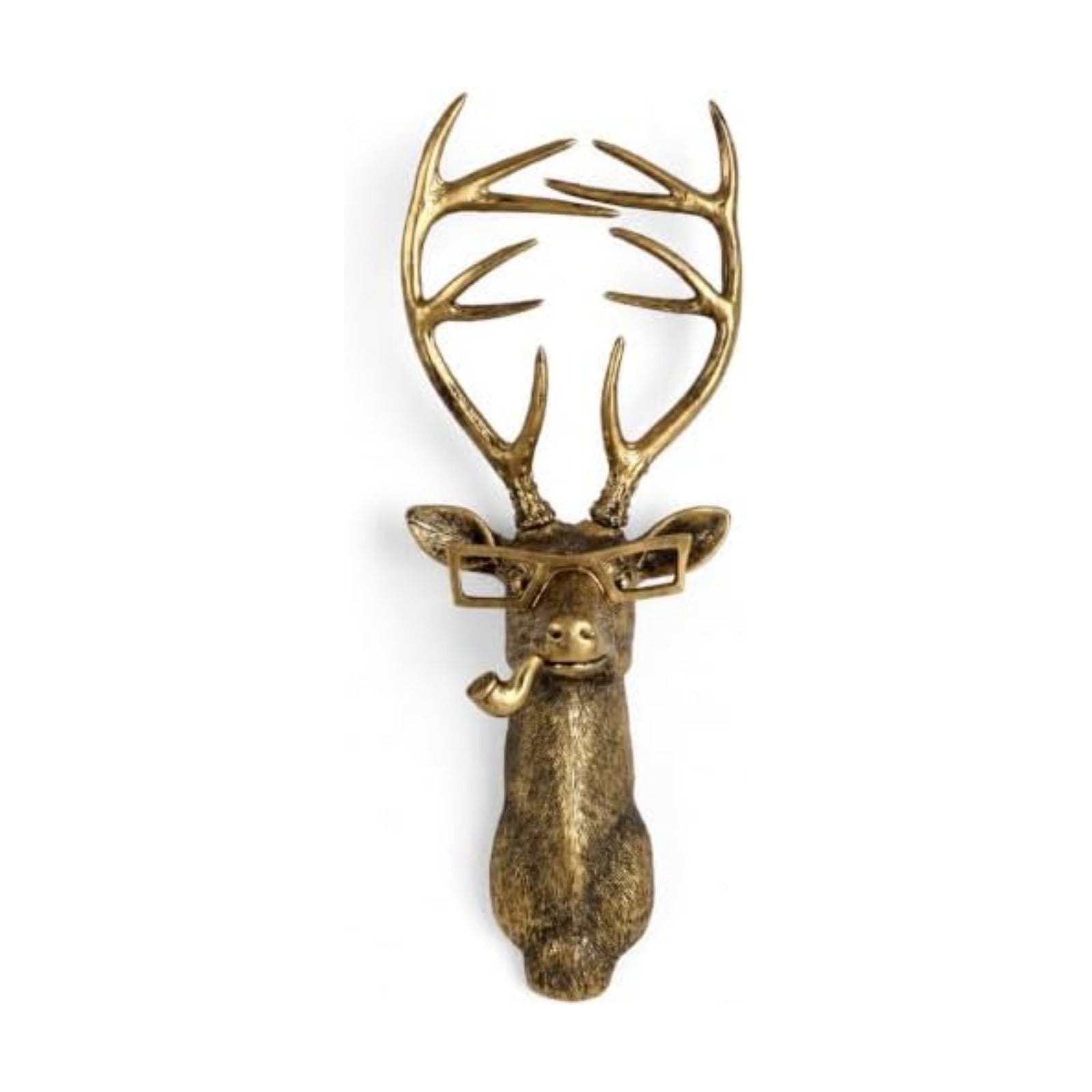 UITWMKTG Gold Deer Head Wall Decor - Modern Animal Wall Sculpture, Deer Wall Art for Living Room, Bedroom, Office, Gold