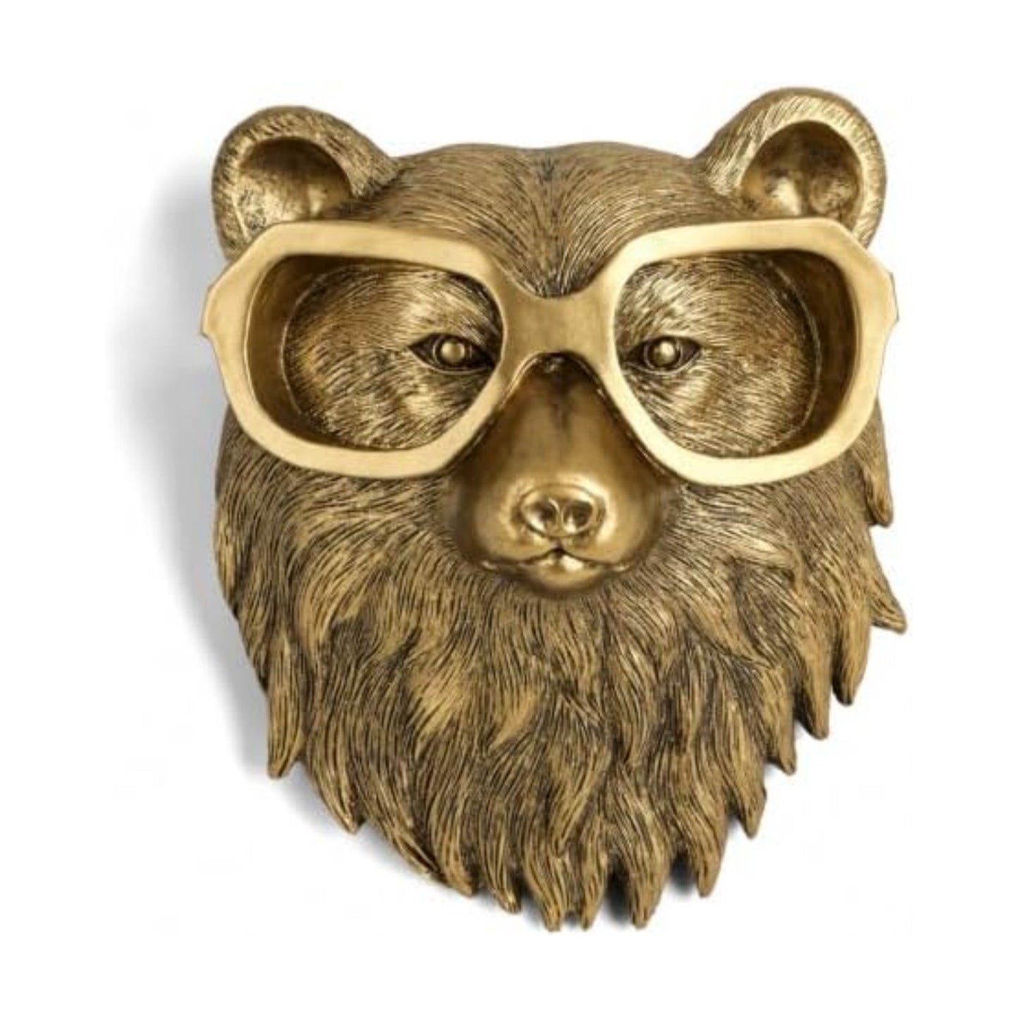 UITWMKTG Gold Bear Head Wall Decor - Modern Animal Wall Sculpture, Bear Wall Art for Living Room, Bedroom, Office, Gold